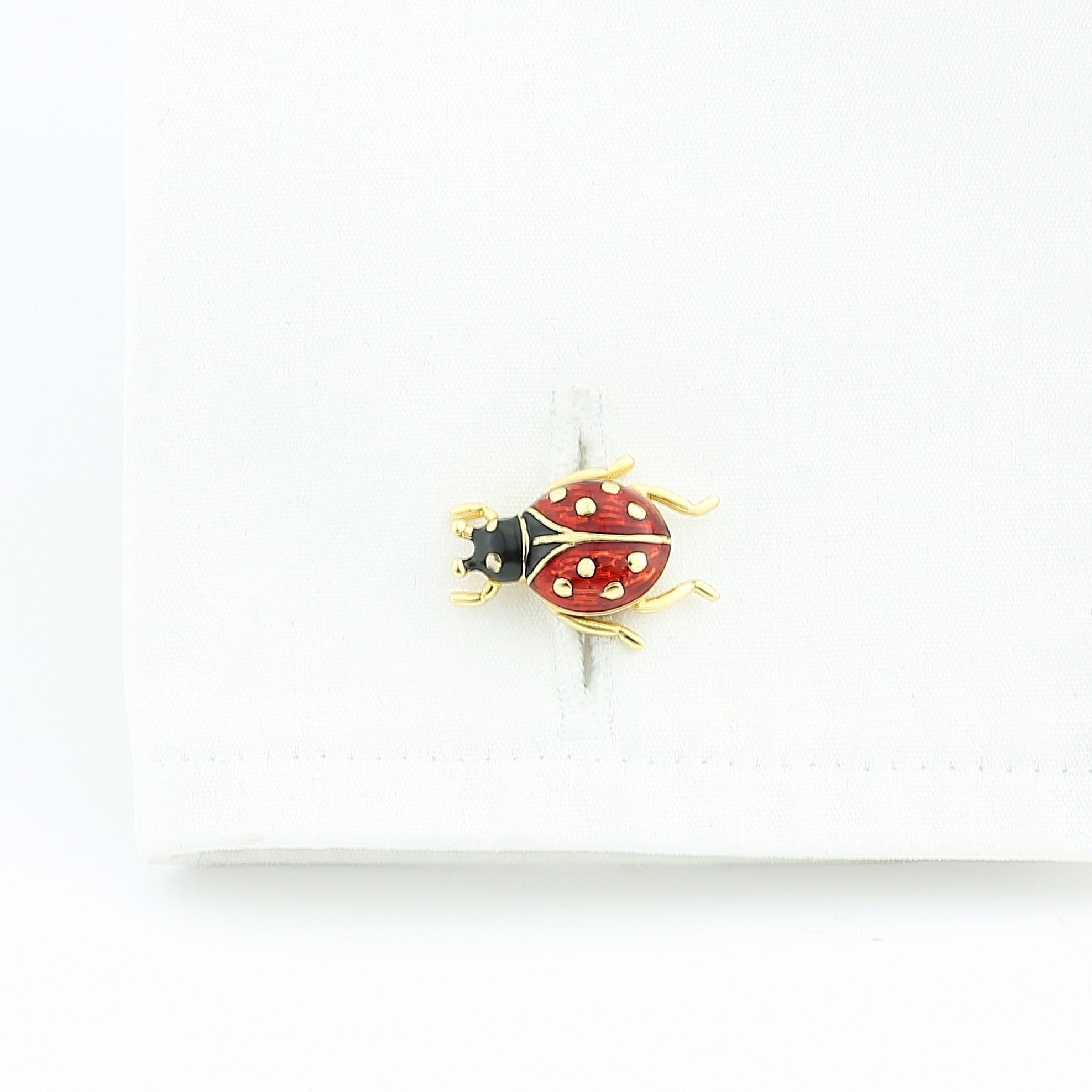 ladybird petite 18ct yellow gold cufflinks - cuff