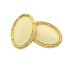 SPIRAL cream ENAMEL DRESS SET 18ct yellow gold - cufflinks