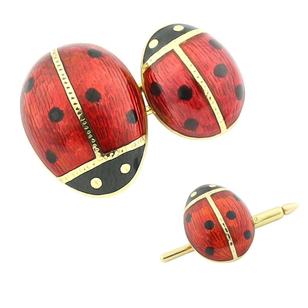 ladybird/bug dress set 18ct yellow gold - main