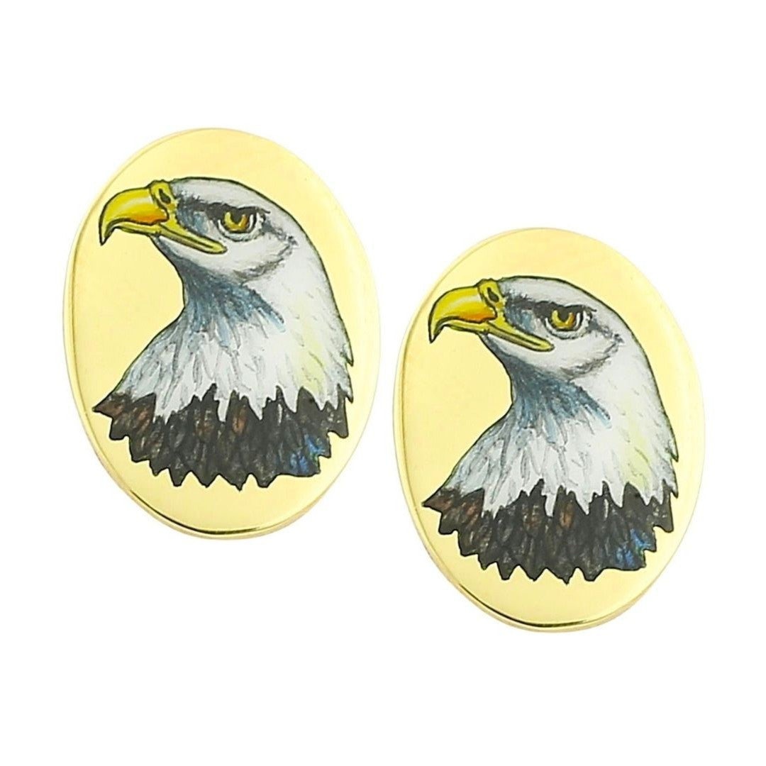 AMERICAN EAGLE 18ct YELLOW GOLD CUFFLINKS - main