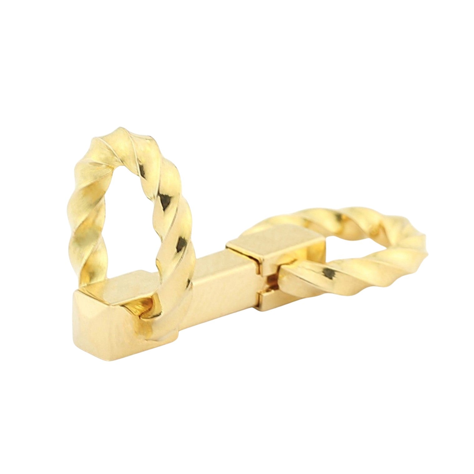twisted snaffle 18ct yellow gold cufflinks - main