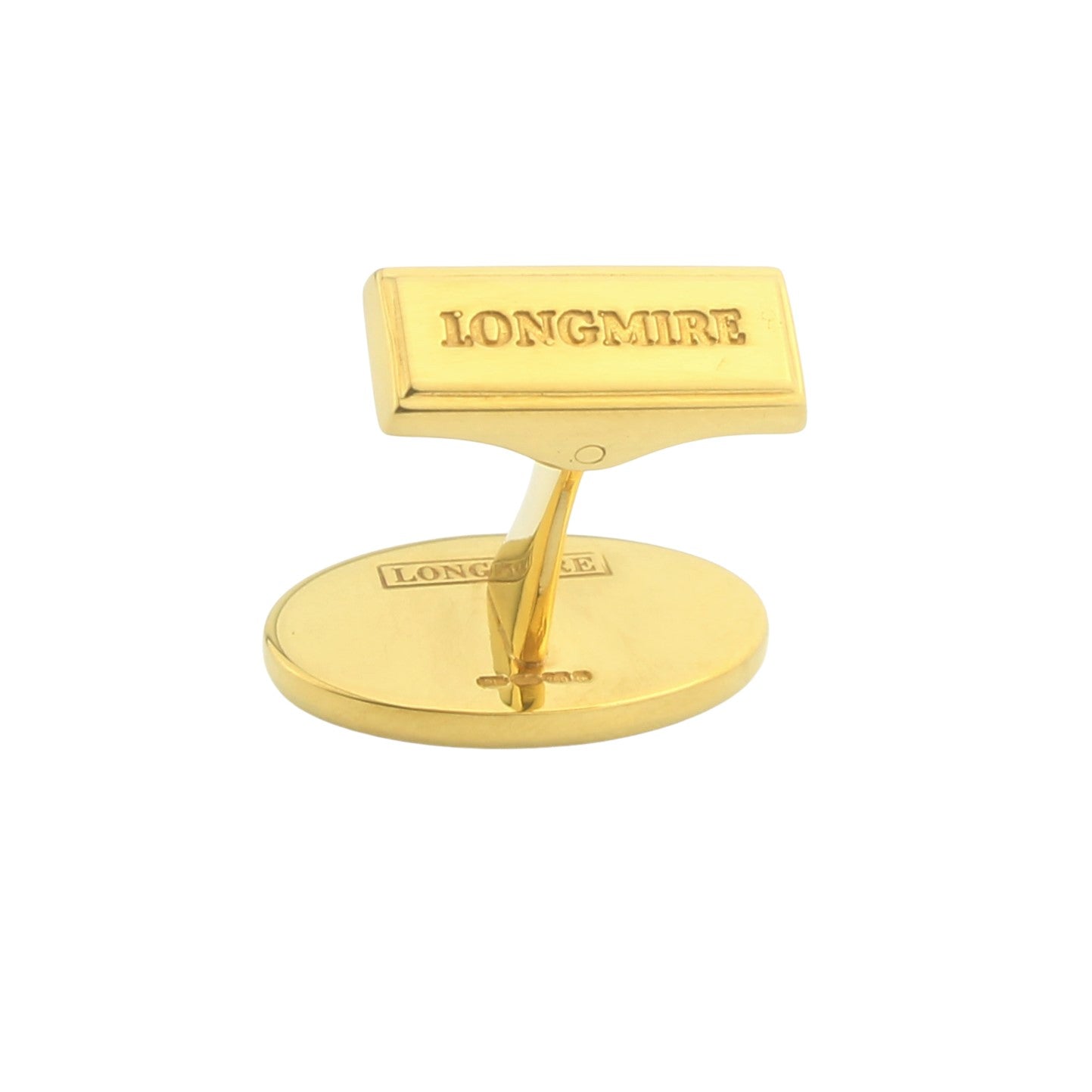 FLEURS DE LYS PAILLONS RED ENAMEL 18ct YELLOW GOLD CUFFLINKS - rear