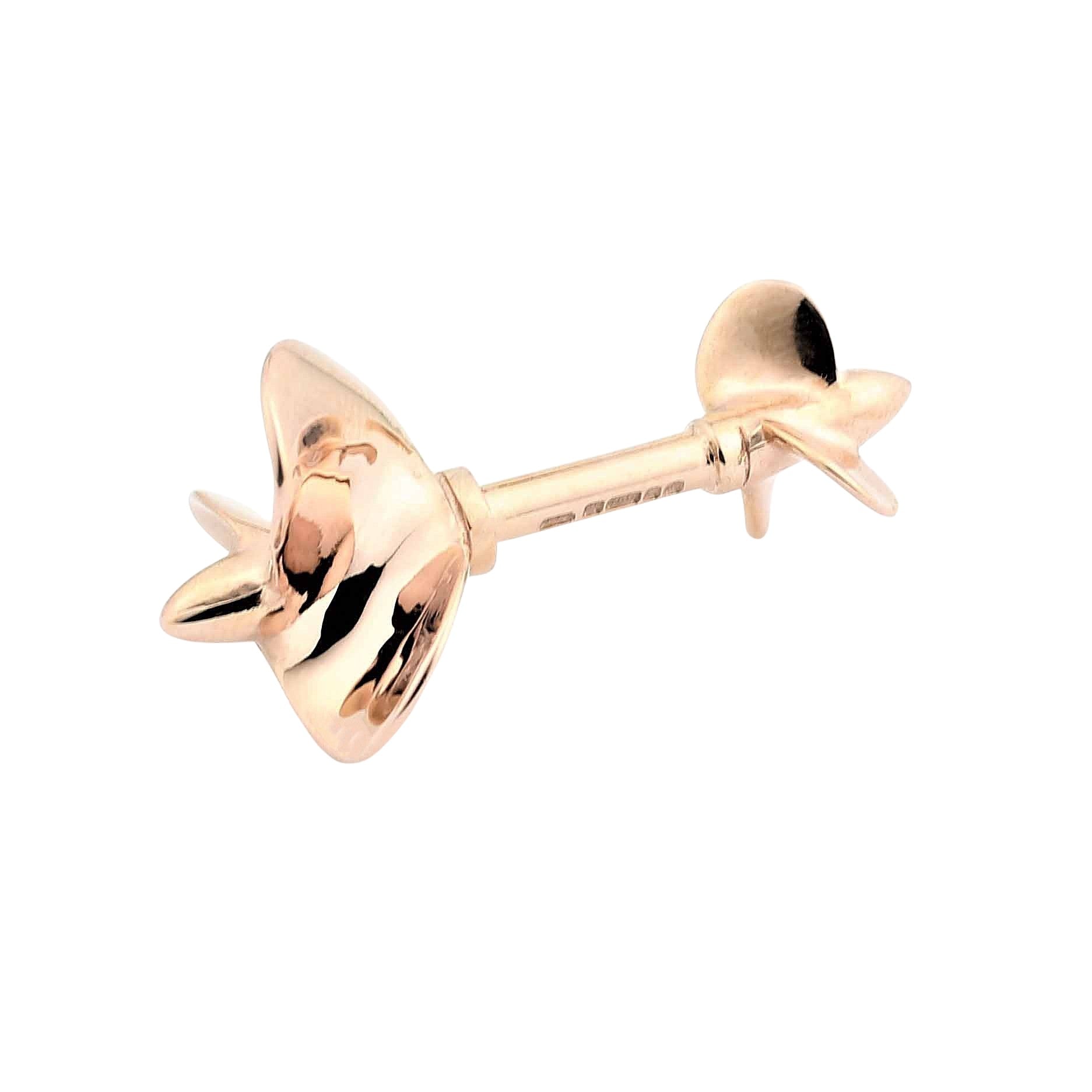 propeller 18ct rose gold cufflinks - main