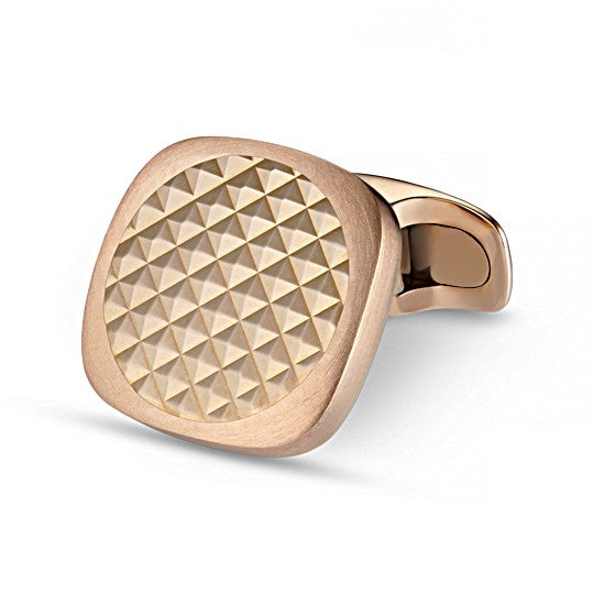ROSE GOLD PIXEL 18ct ROSE GOLD CUFFLINKS - main