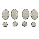 wavy black/transparent enamel dress set 18ct white gold