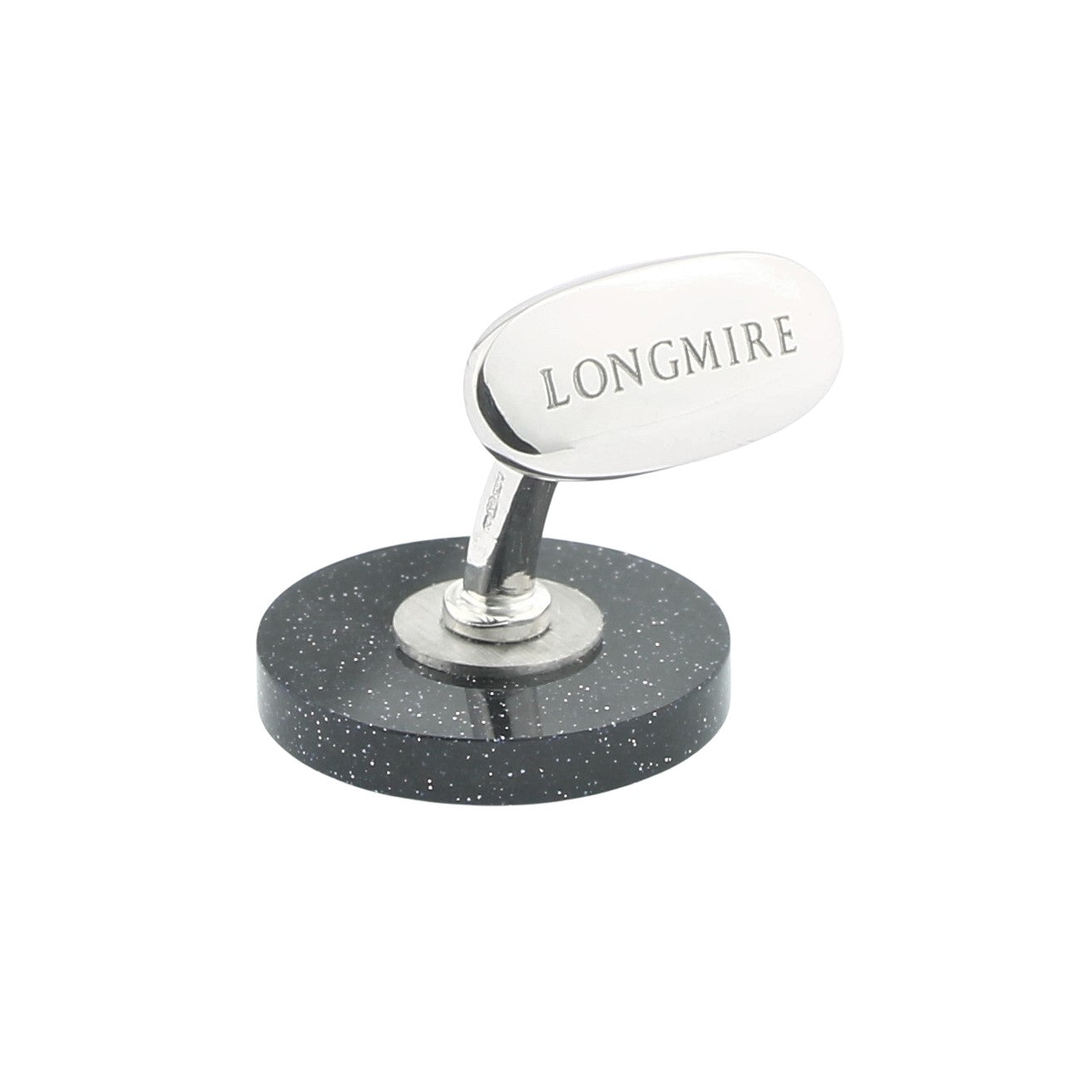 'disco' disc 18ct white gold cufflinks - rear