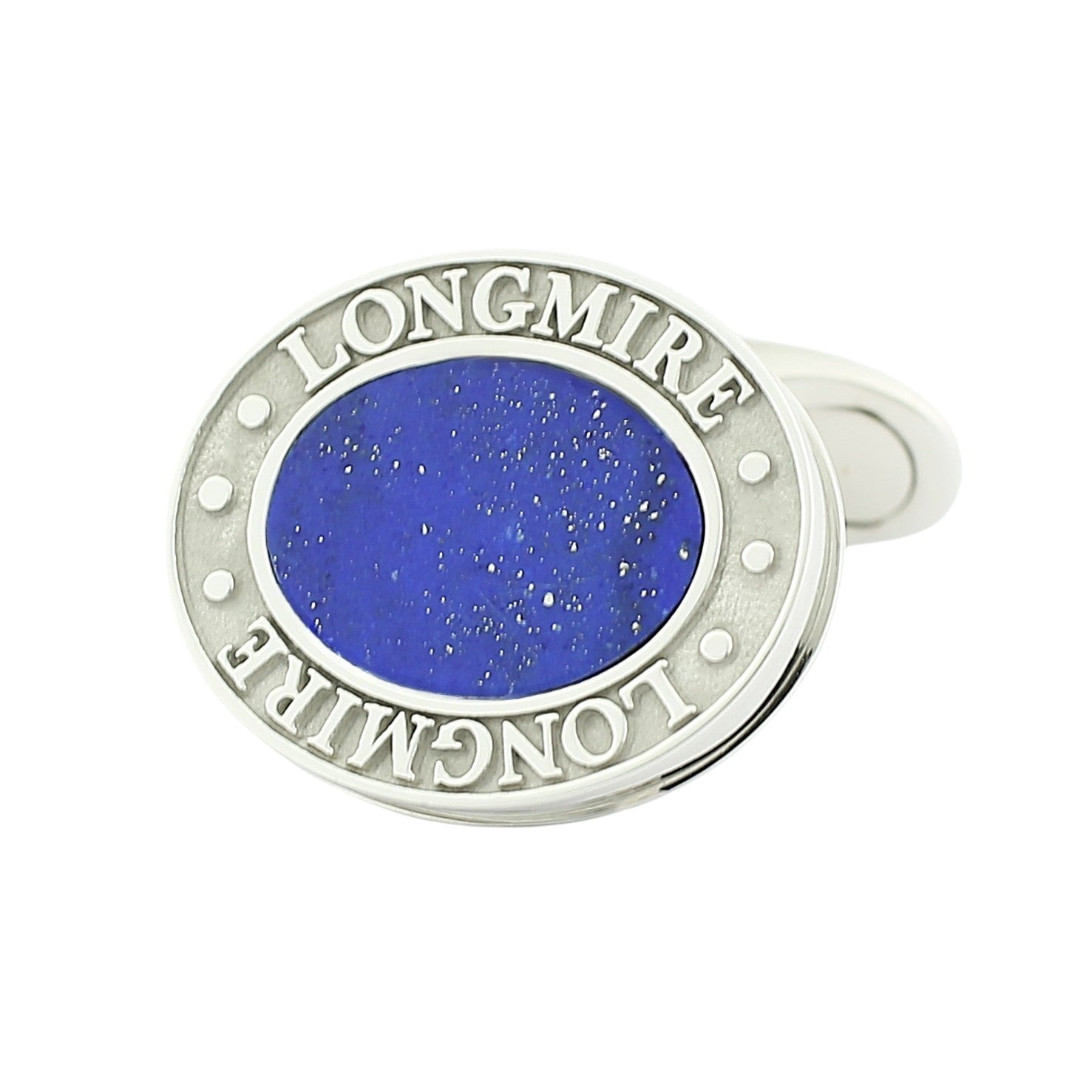 LONGMIRE lapis lazuli 18ct white GOLD CUFFLINKS - main