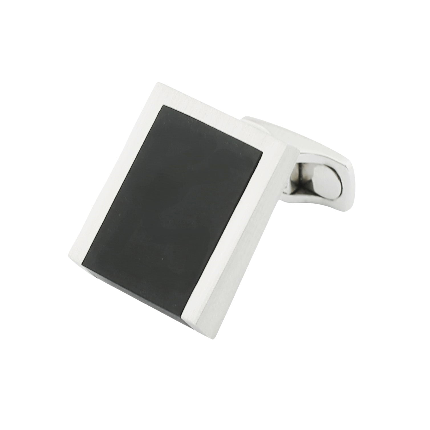 ONYX WEDGE 18ct WHITE GOLD CUFFLINKS - main