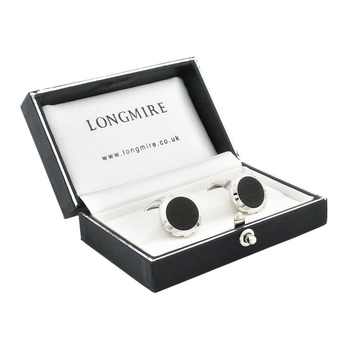 CATHERINE WHEEL 18ct WHITE GOLD CUFFLINKS - boxed