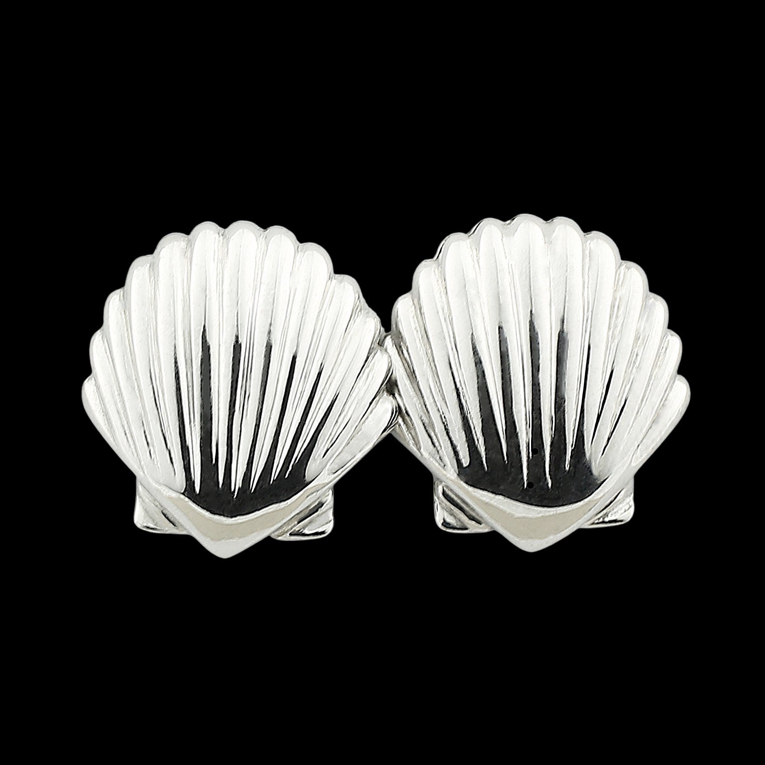 spirit of el camino scallop shell 18ct white gold cufflinks
