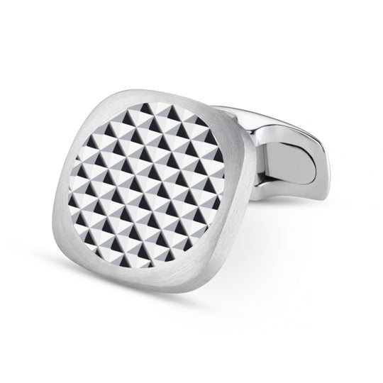 WHITE GOLD PIXEL 18ct WHITE GOLD CUFFLINKS - main