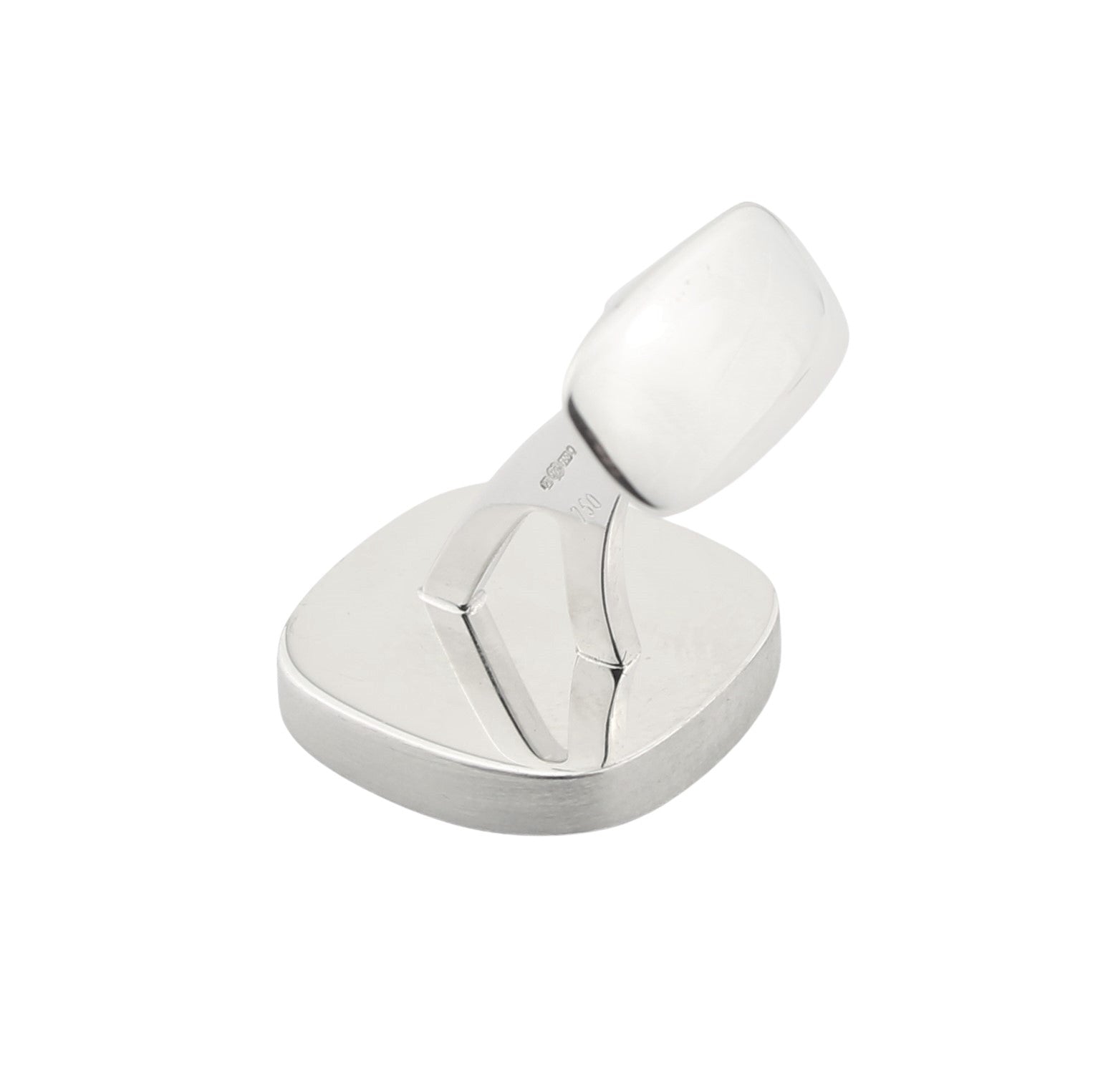 WHITE GOLD PIXEL 18ct WHITE GOLD CUFFLINKS - rear