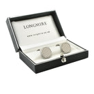 WHITE GOLD PIXEL 18ct WHITE GOLD CUFFLINKS - boxed