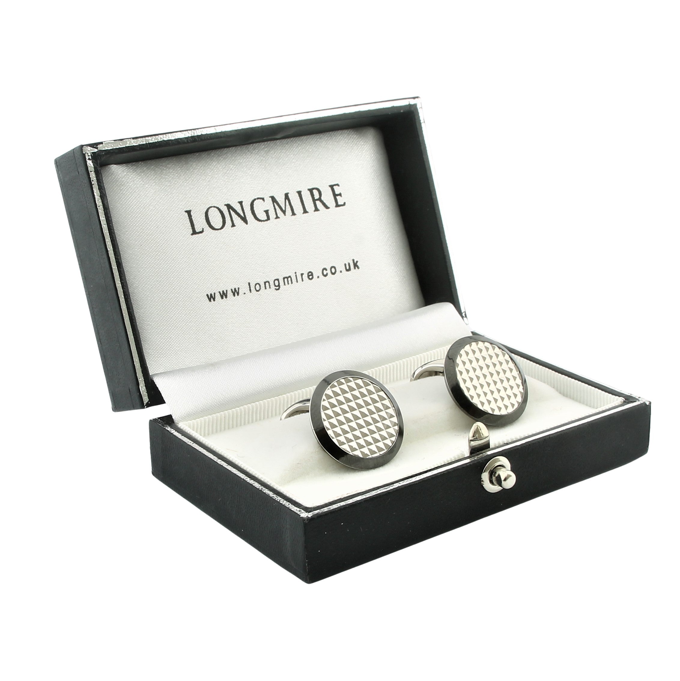 REFLEX 18ct WHITE GOLD CUFFLINKS - boxed