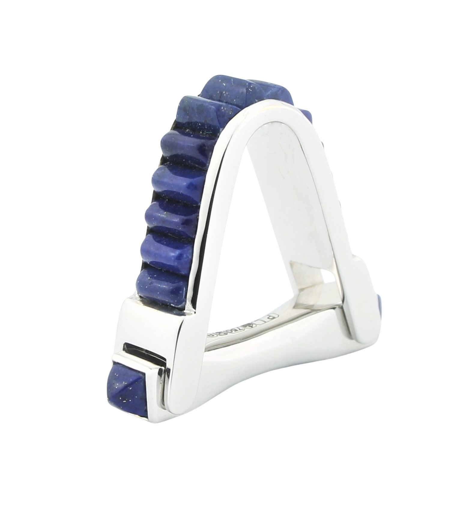 STIRRUP LAPIS LAZULI 18ct WHITE GOLD CUFFLINKS -main