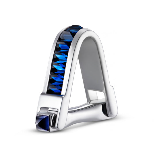 stirrup sapphire 18ct white gold cufflinks