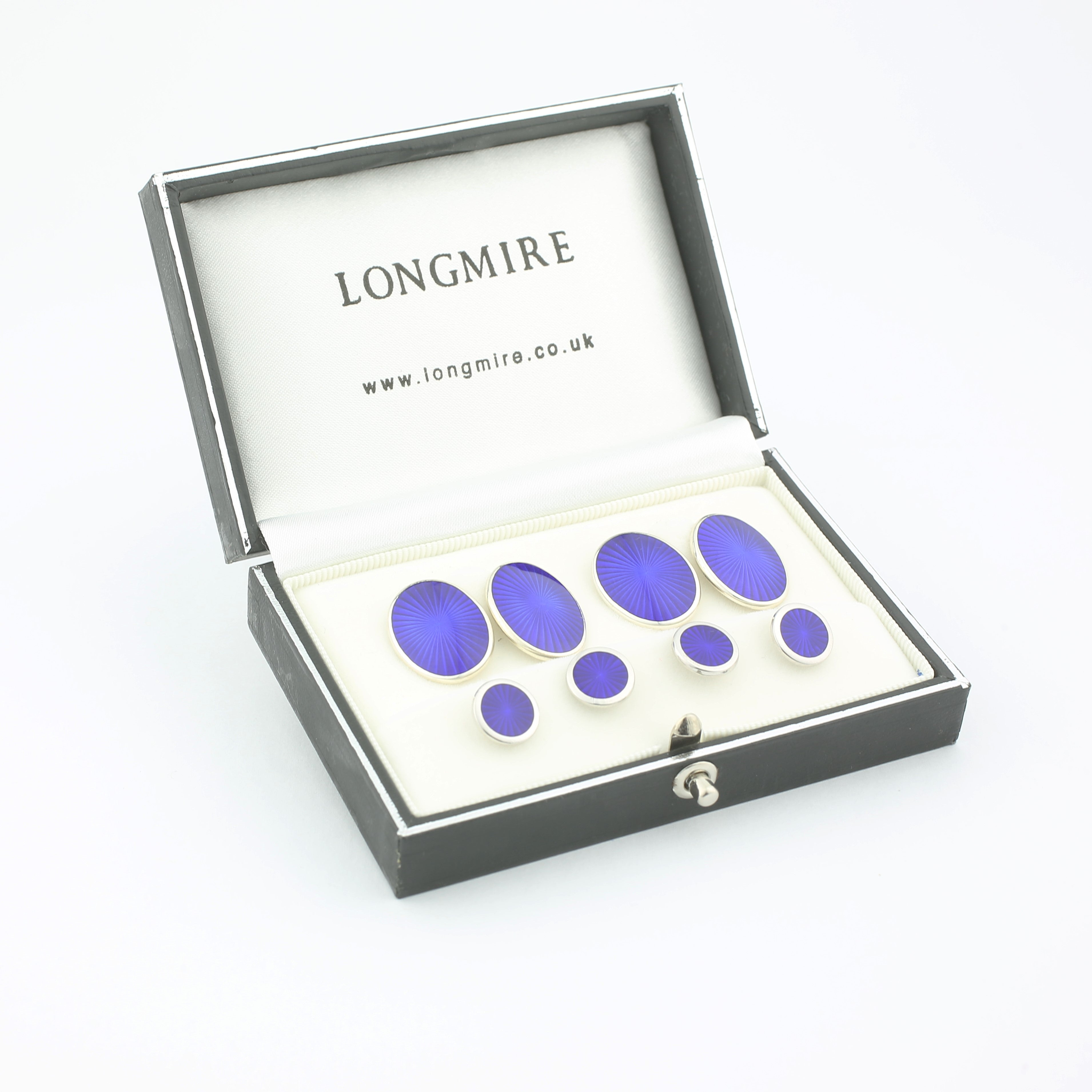 STARBURST BLUE ENAMEL DRESS SET - main