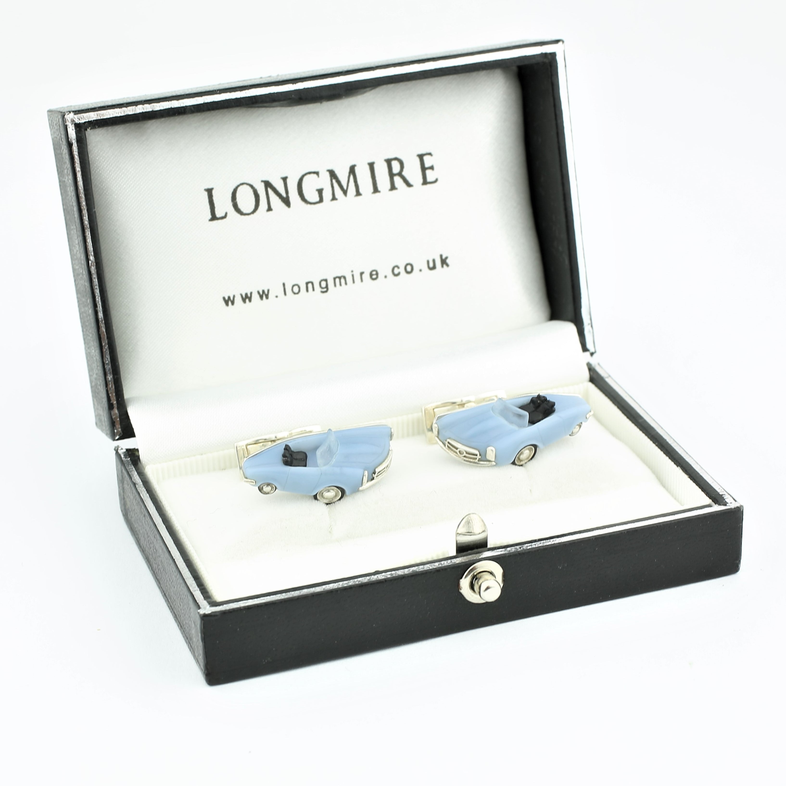 ice blue sports car cufflinks - boxed