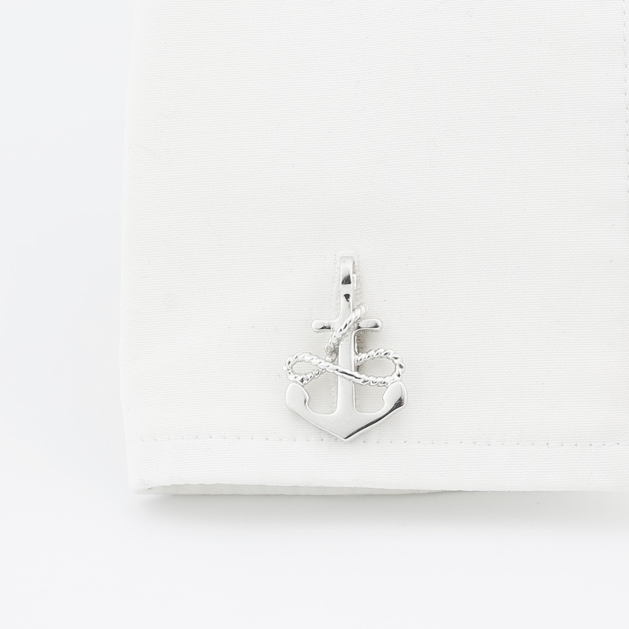 anchor & rope cufflinks - cuff