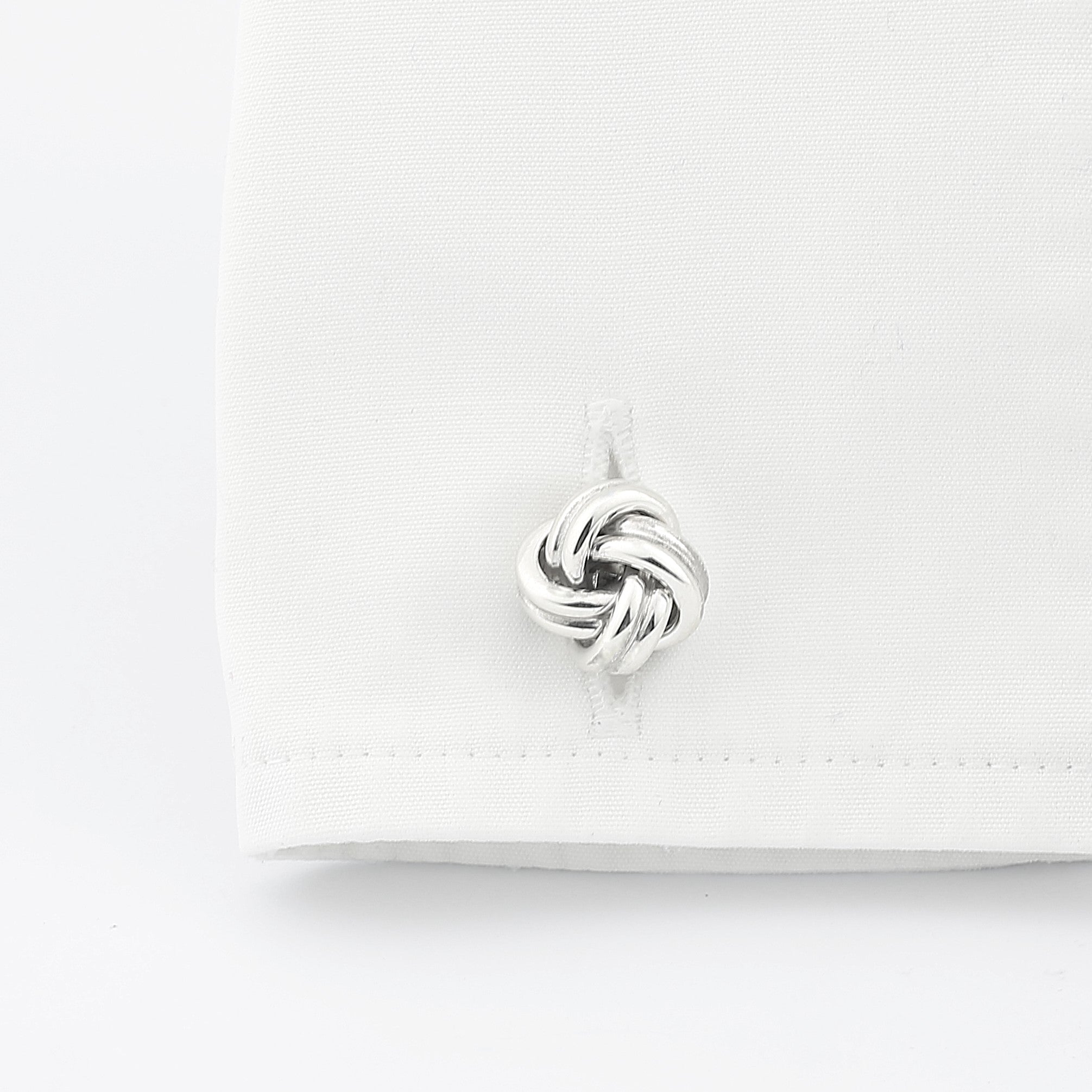 classic knot sterling silver cufflinks - cuff