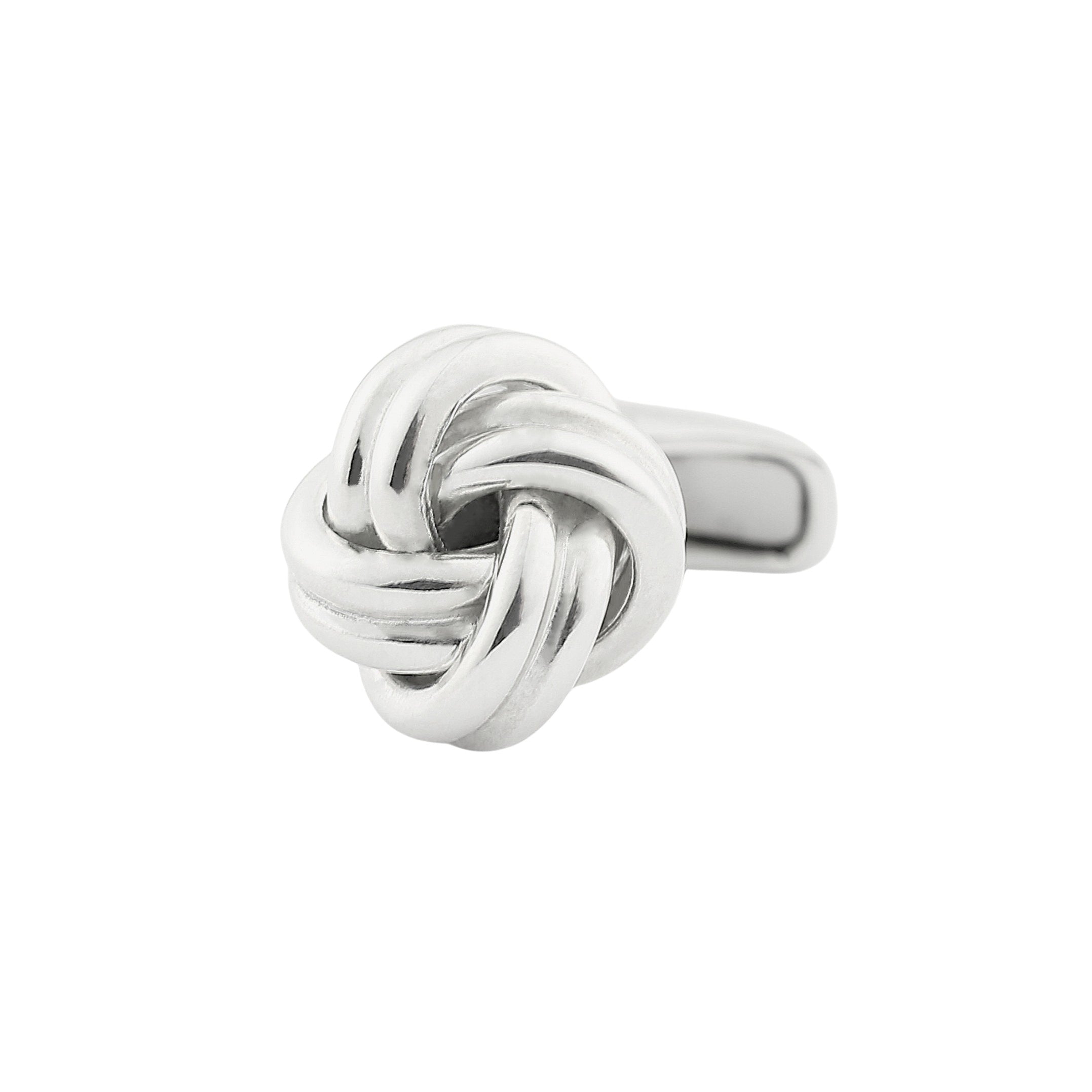 classic knot sterling silver cufflinks - main