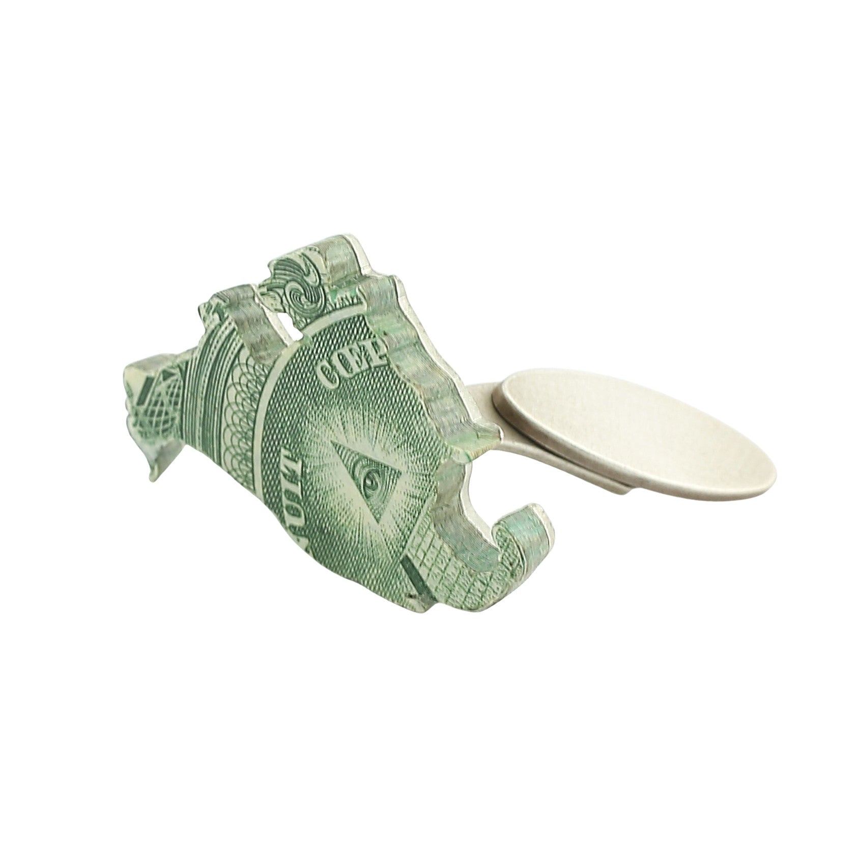 north america in $ bills sterling silver cufflinks - side main