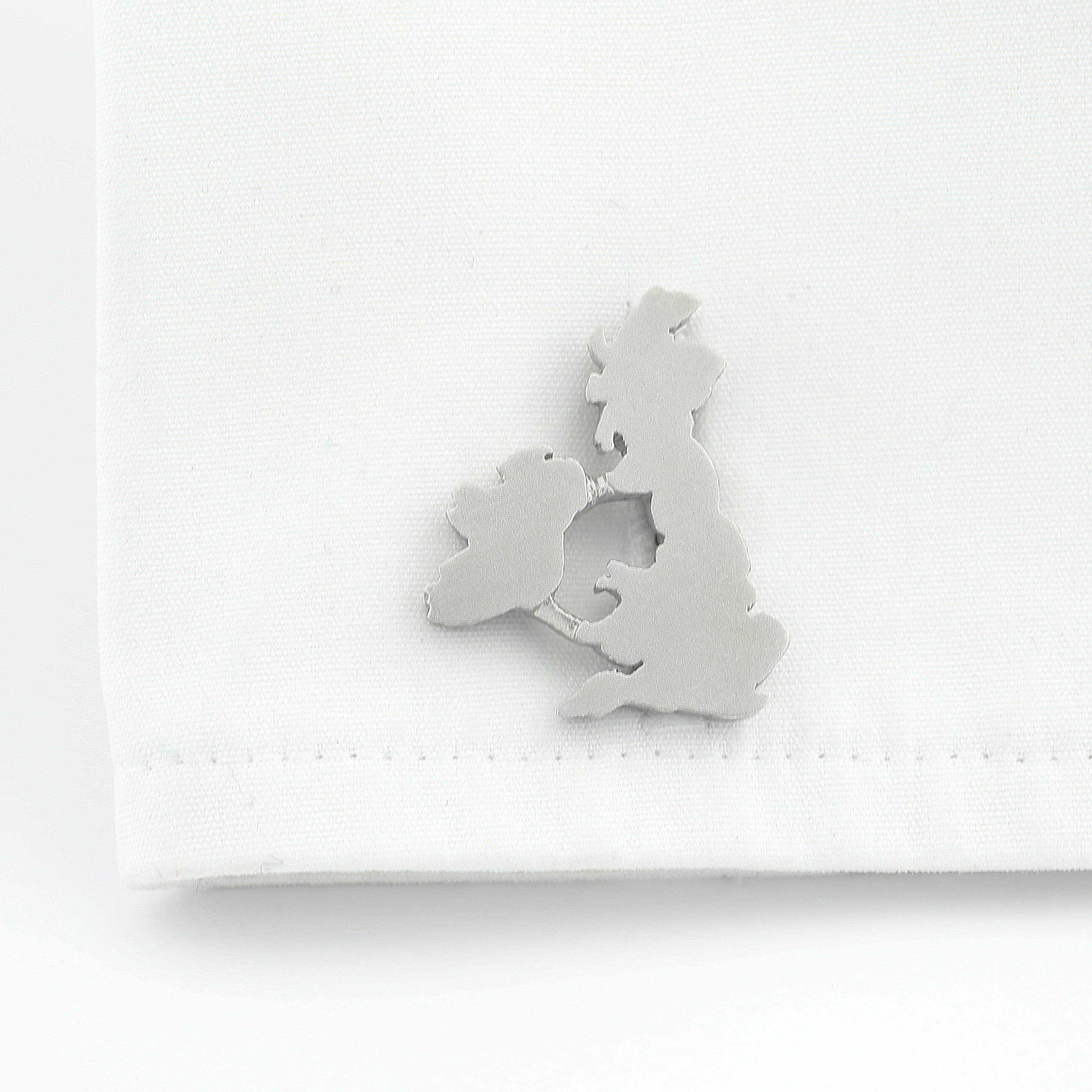 england ireland scotland & wales sterling silver cufflinks - cuff