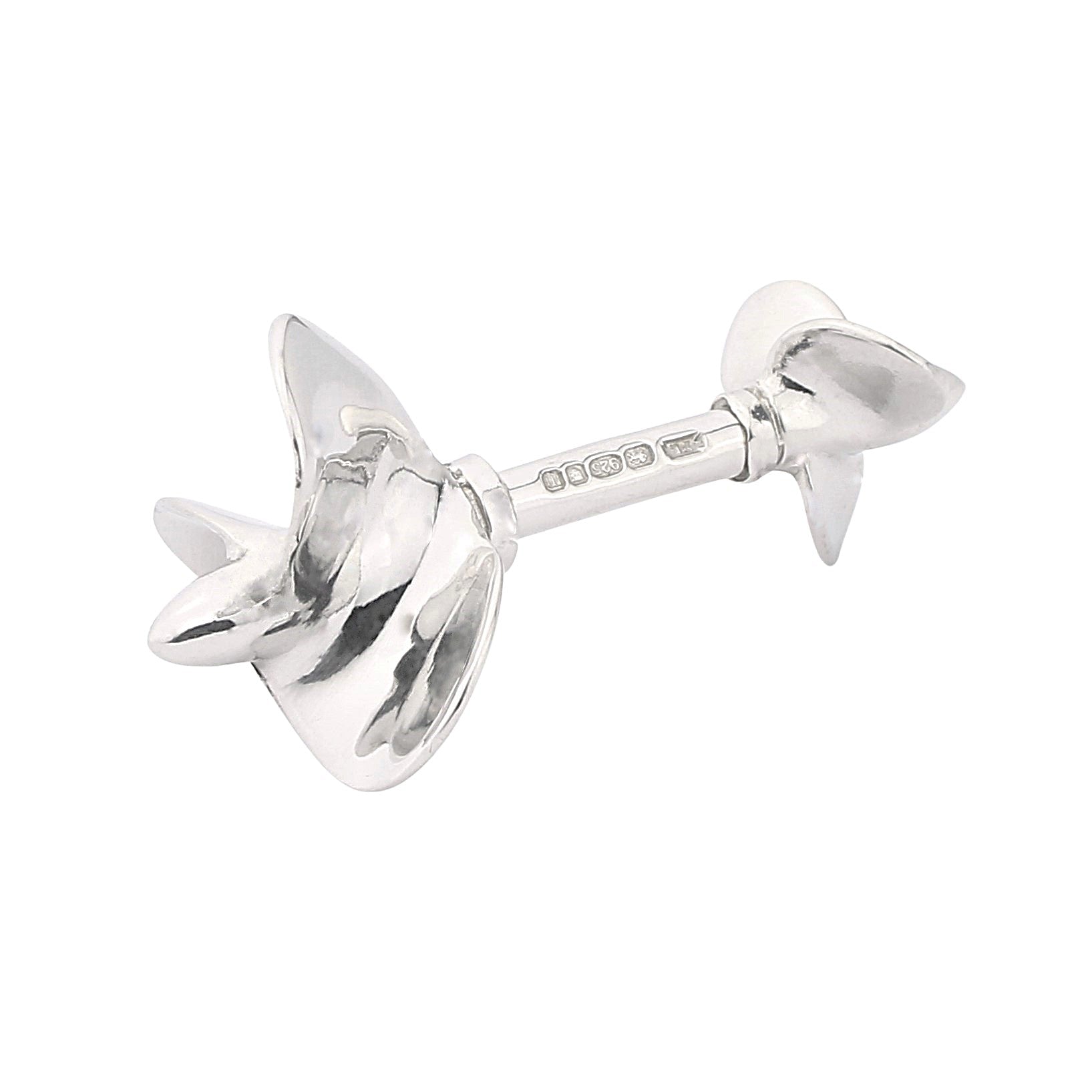 silver propeller cufflinks