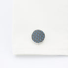 carbon fibre sterling silver cufflinks - cuff
