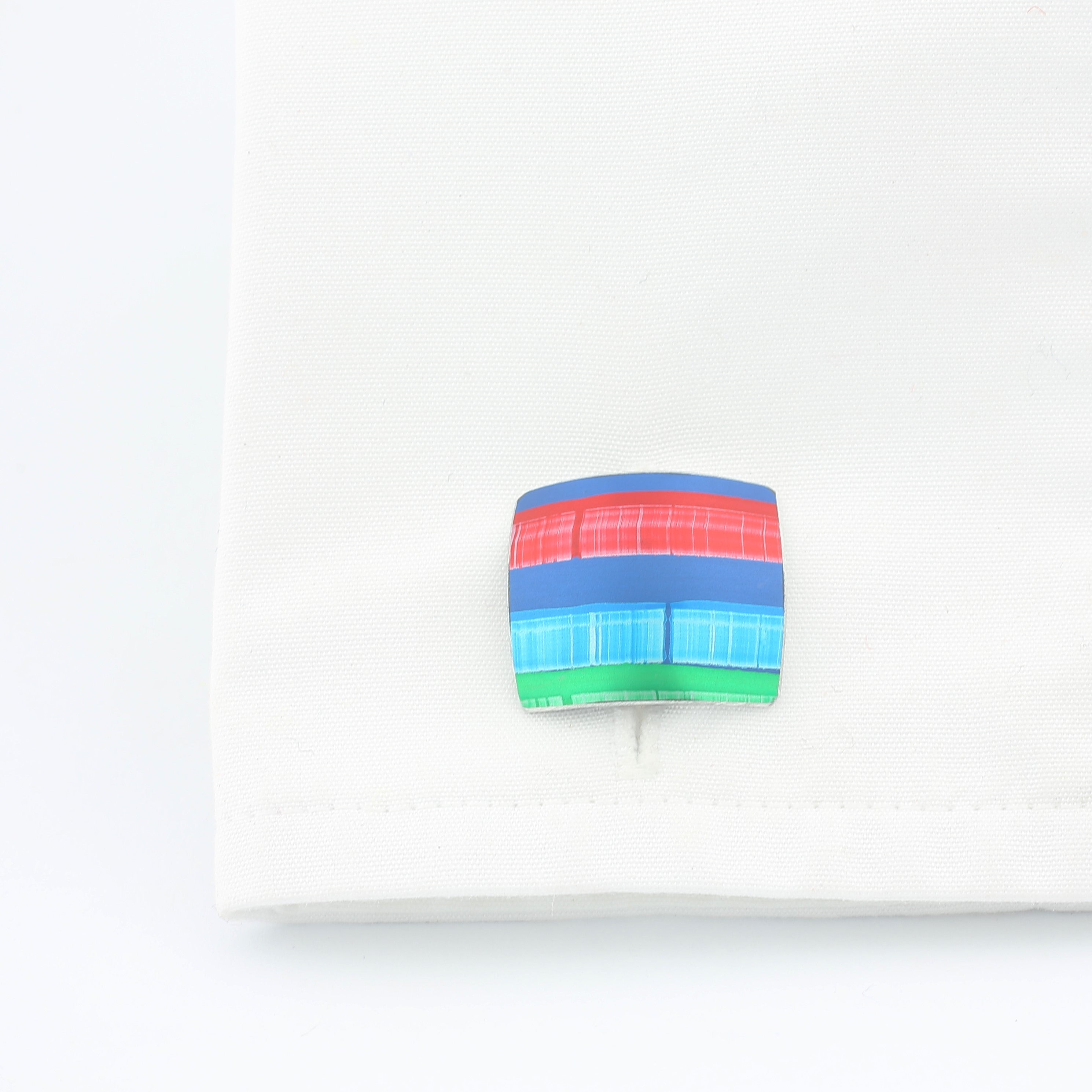 deck chair striped design cufflinks - cuff
