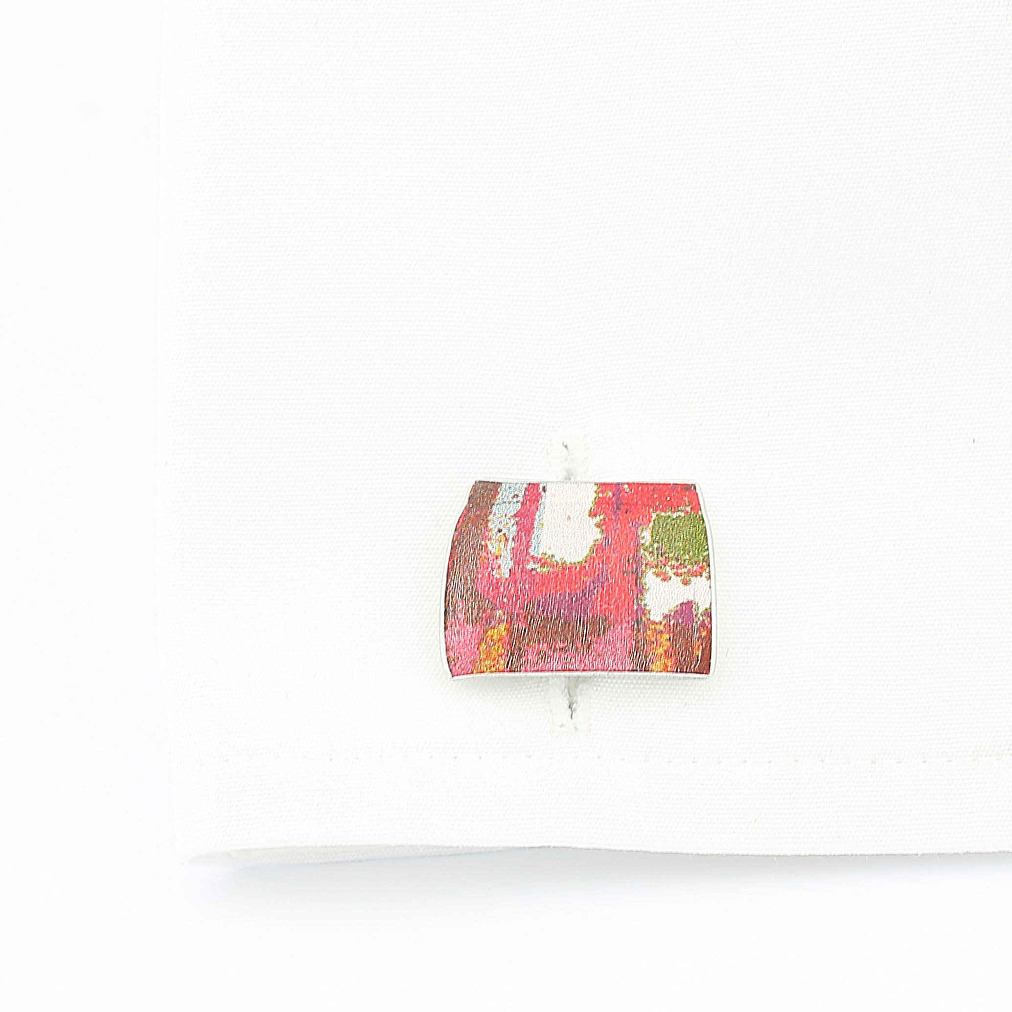 artistic anodised aluminium cufflinks - cuff