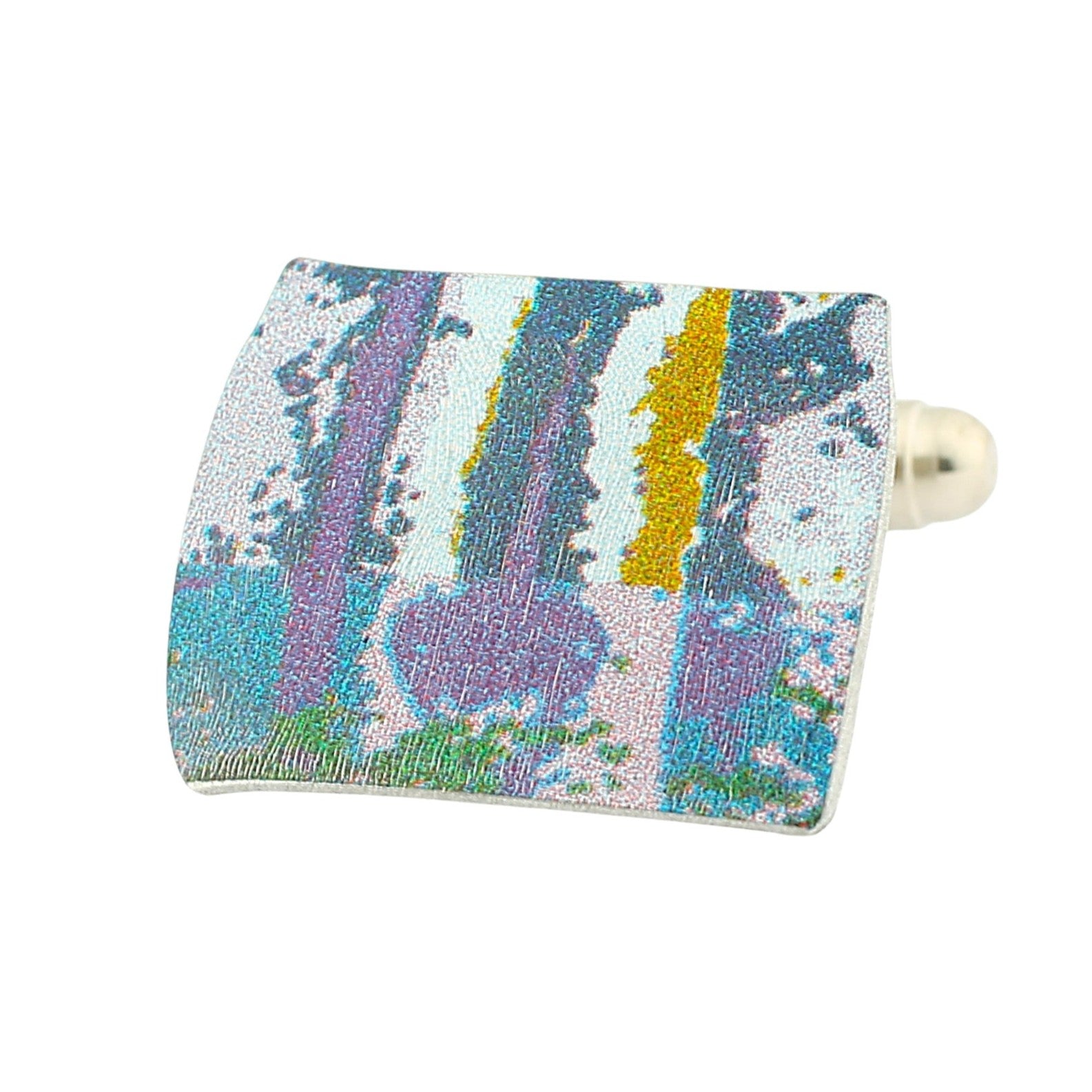 artistic anodised aluminium cufflinks - main