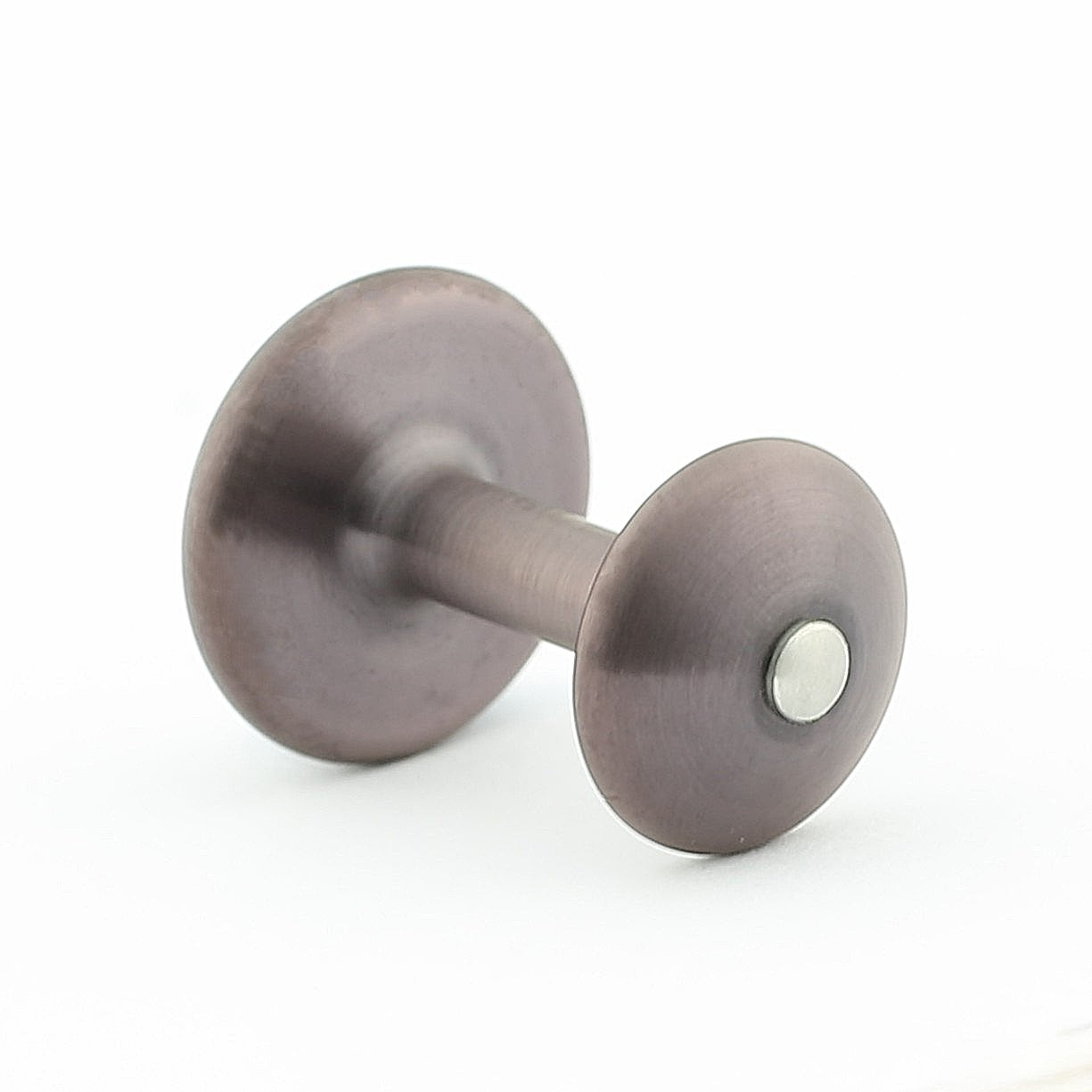 dumbbells steel with diamond inset cufflinks - rear
