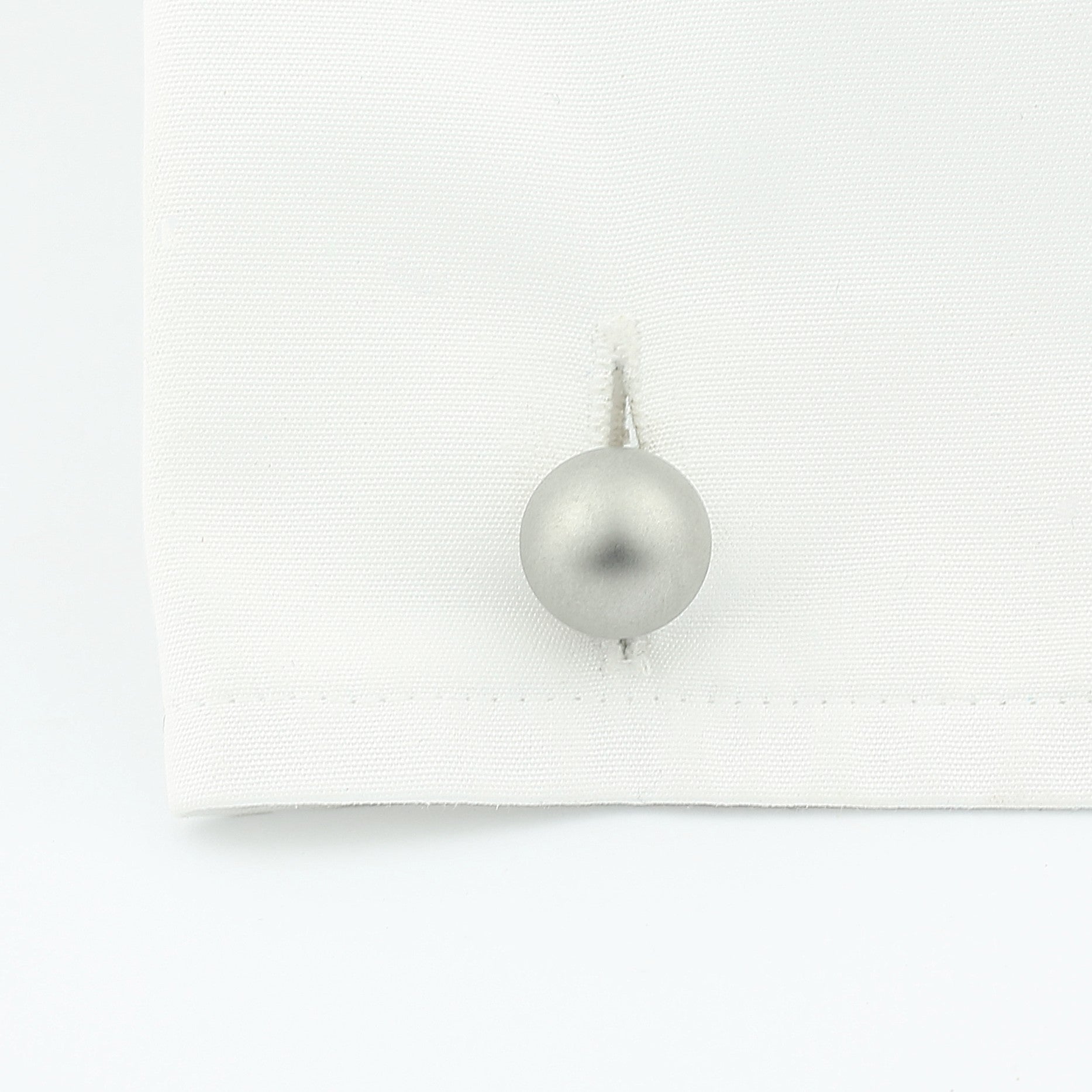 dumbbells solid brushed steel cufflinks - cuff