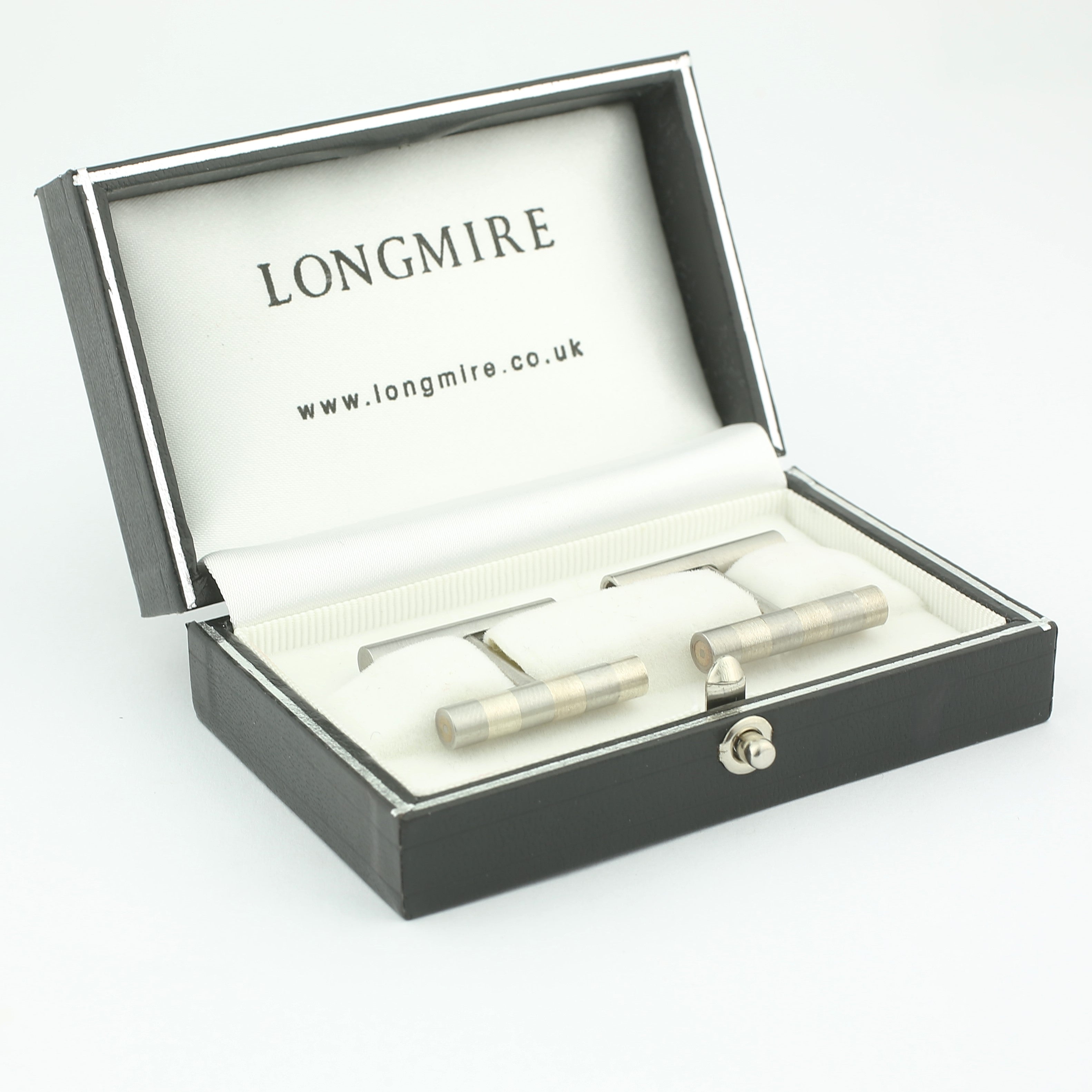 h-bar steel/silver cufflinks - boxed