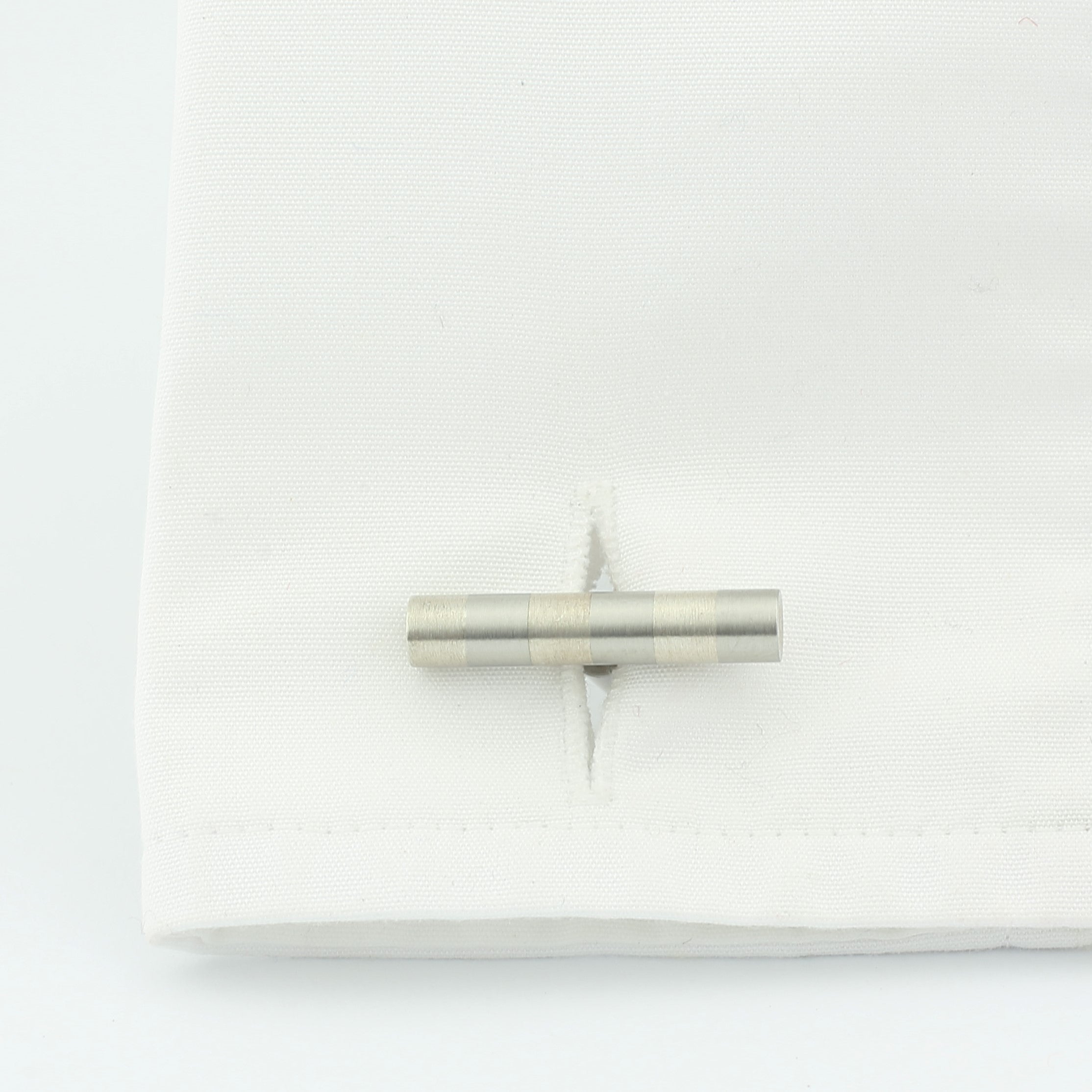 h-bar steel/silver cufflinks - cuff