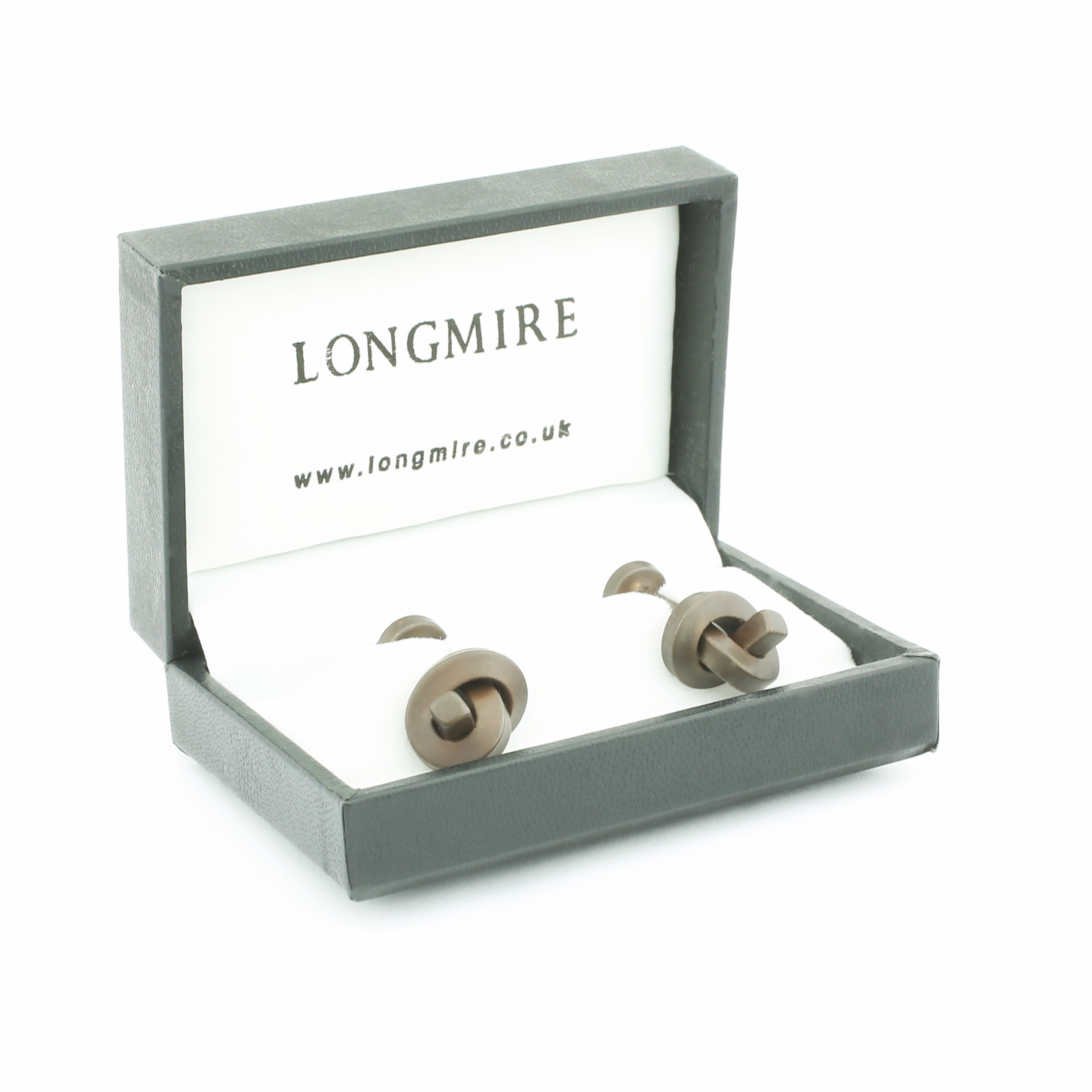 SOLID KNOT BRONZE CUFFLINKS - main