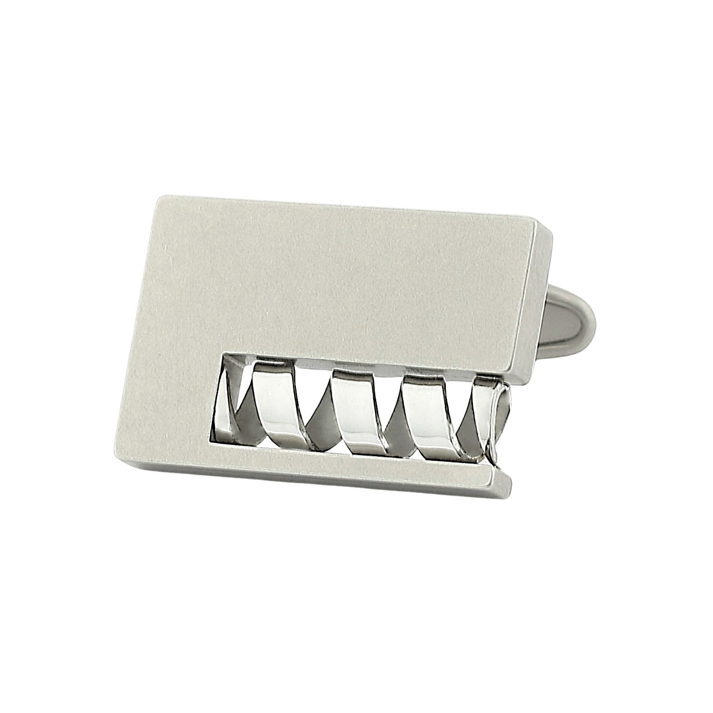 spiral column rectangular steel cufflinks = main