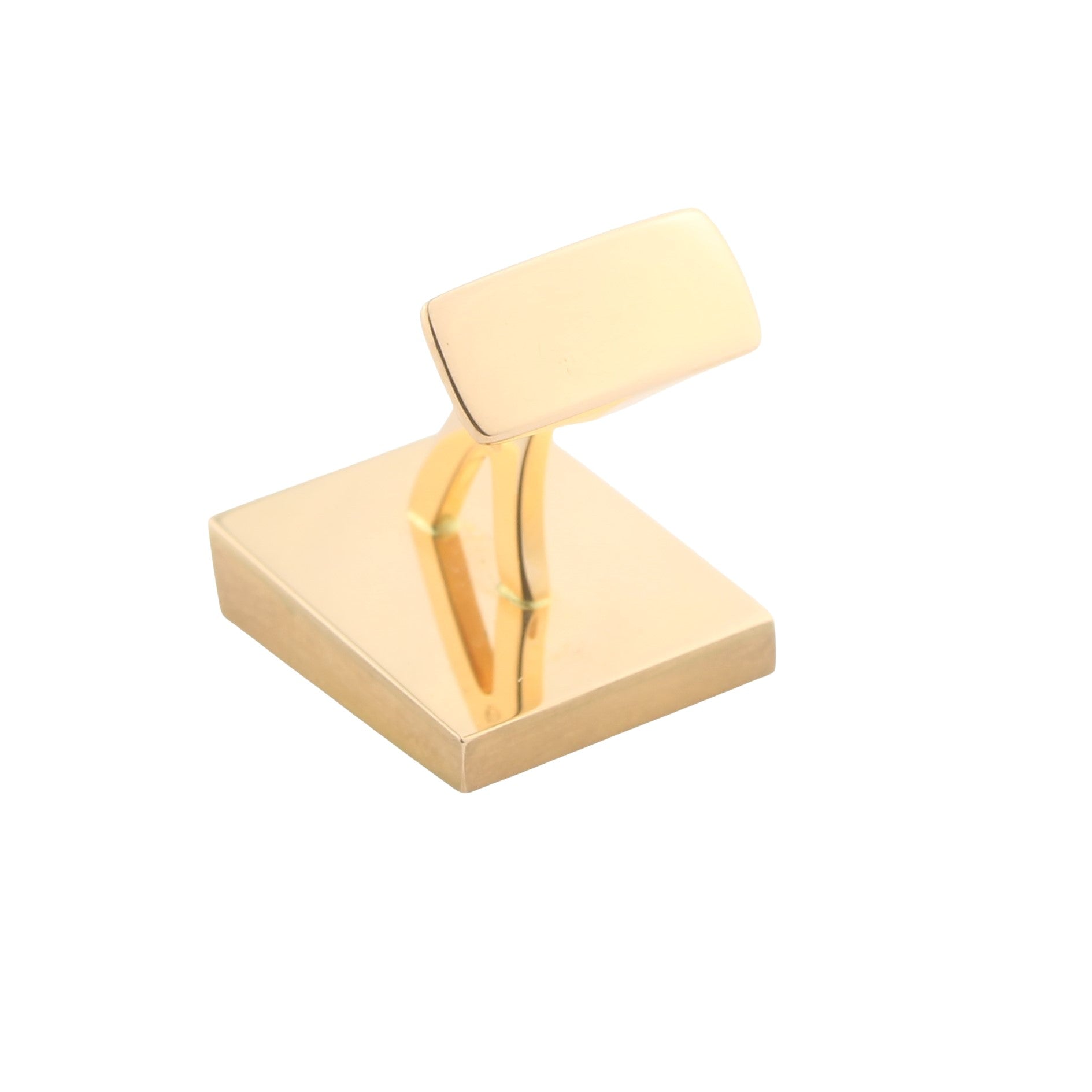 ONYX WEDGE 18ct ROSE GOLD CUFFLINKS - rear