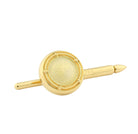 spiral cream enamel 18ct yellow gold shirt studs - main