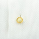 spiral cream enamel 18ct yellow gold shirt studs - cuff
