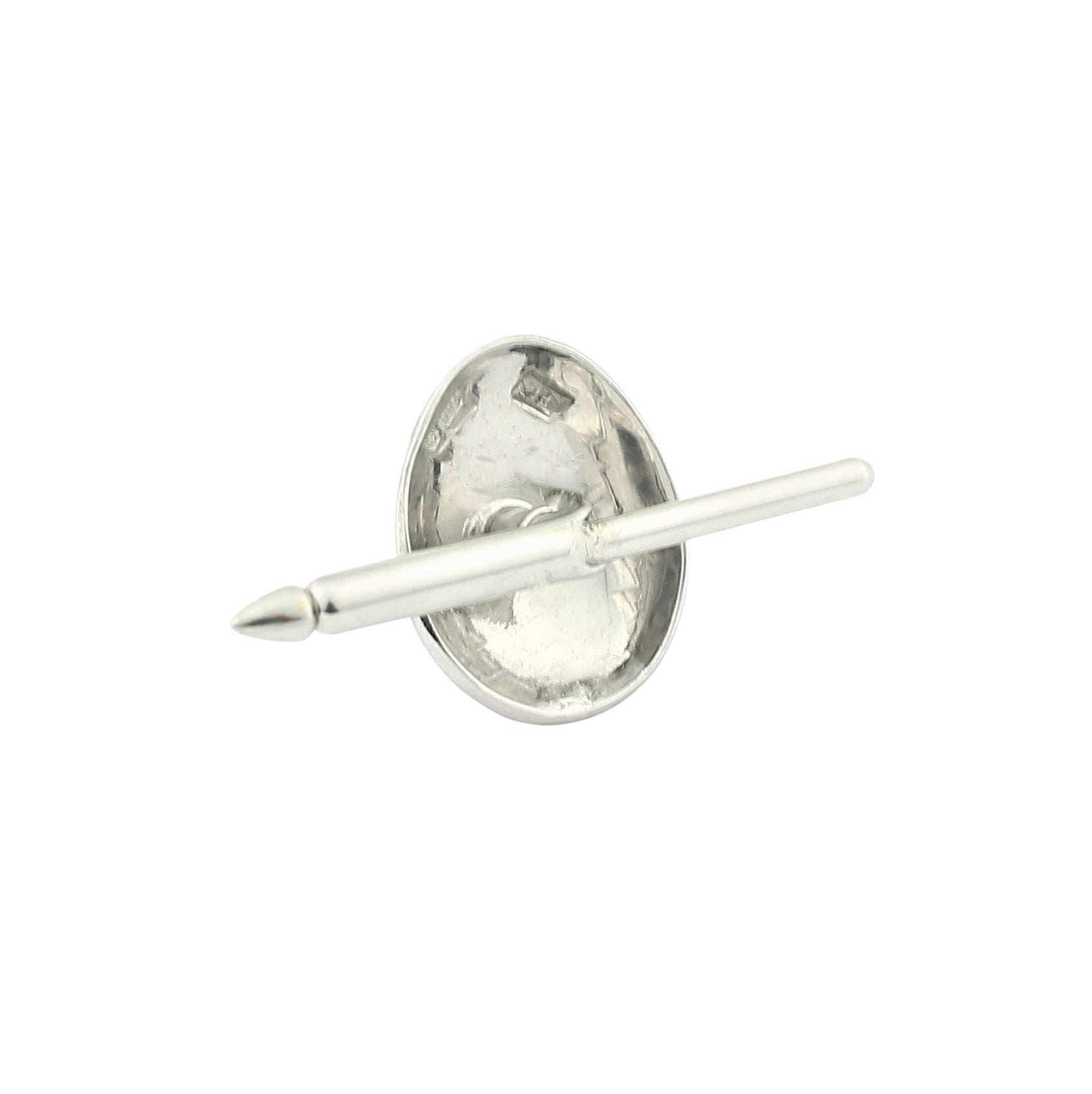 ladybird/bug hand enamelled 18ct white gold shirt studs - rear
