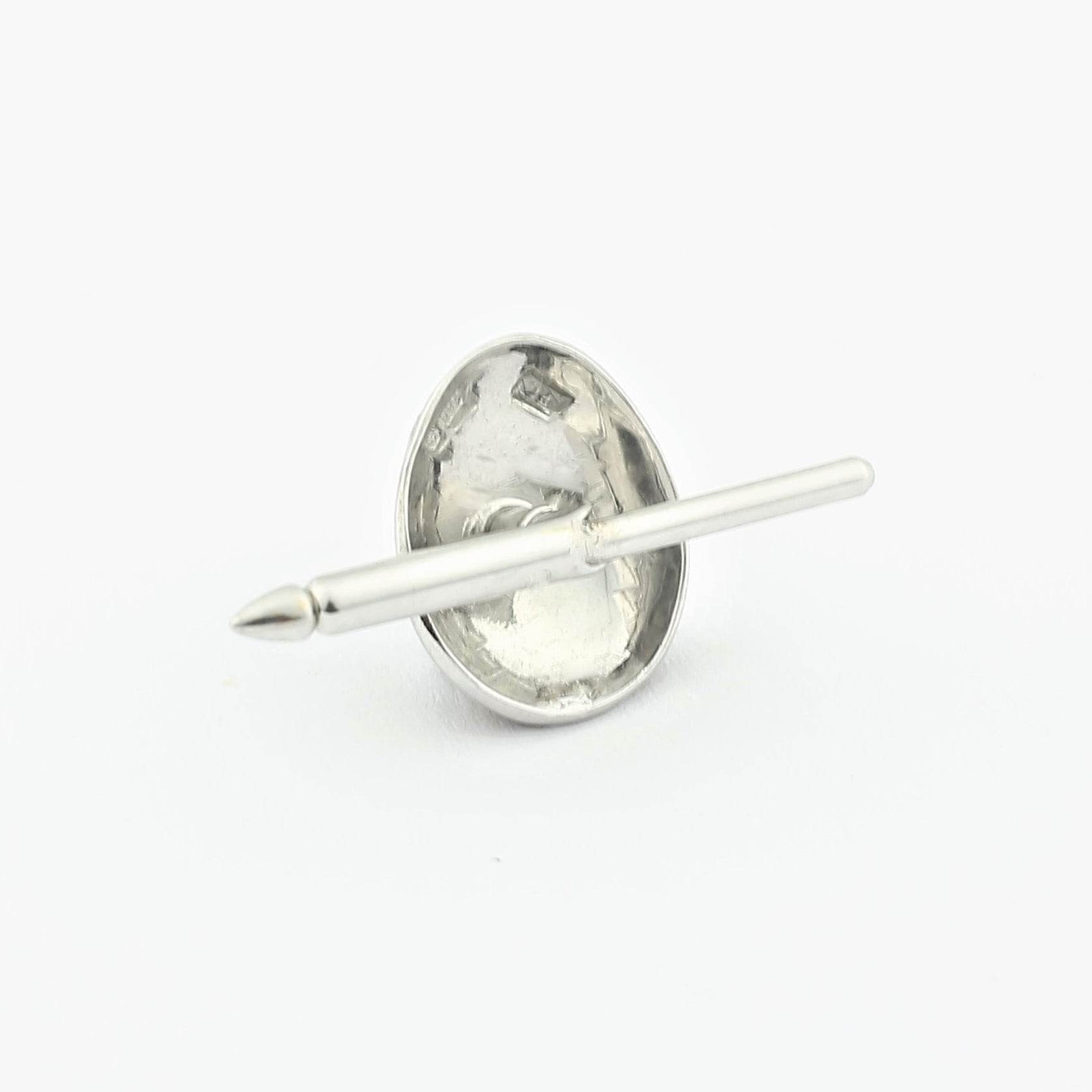 ladybird/bug shirt stud 18ct white gold - rear