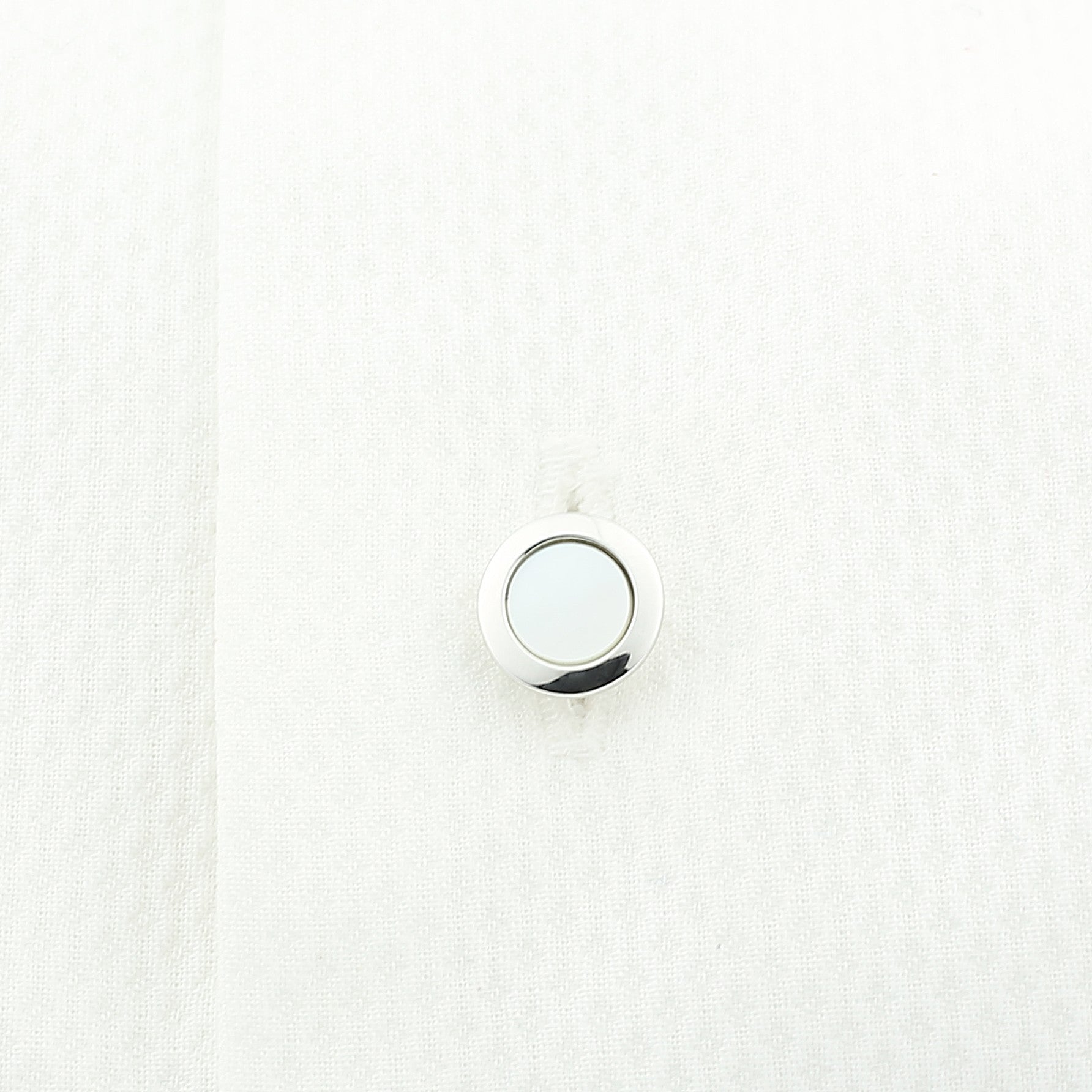 mother of pearl 18ct white gold shirt studs - shirt