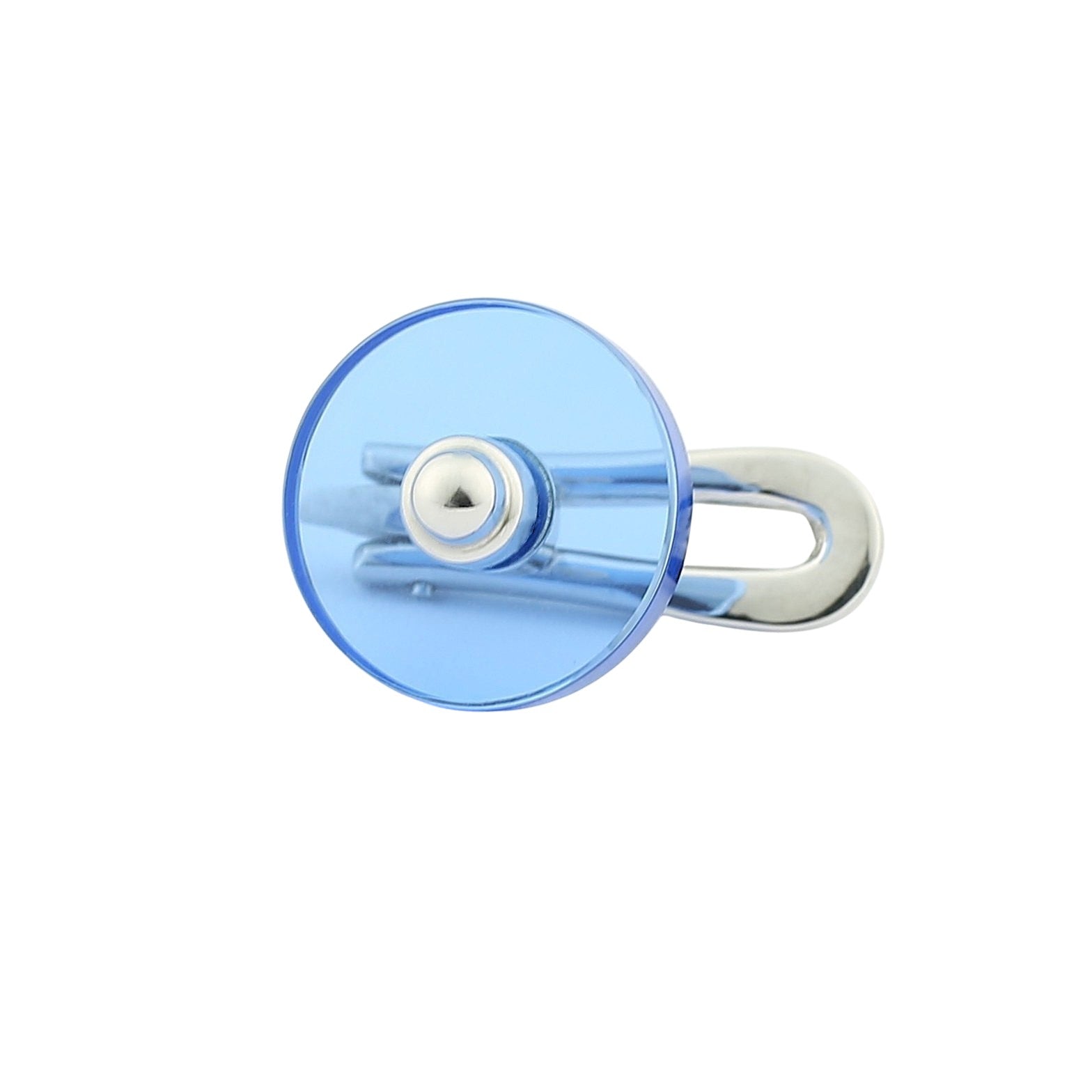 blue spinel disc 18ct white gold shirt studs - main