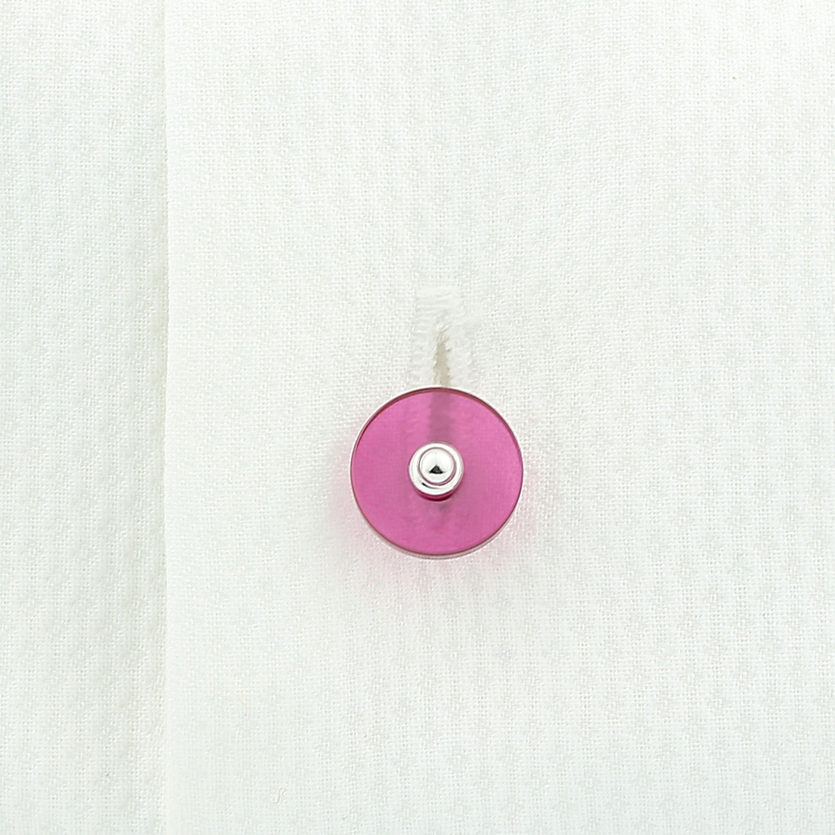 ruby disc 18ct white gold shirt studs - shirt