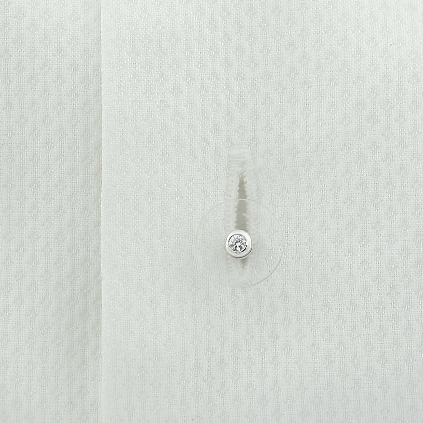 rock crystal disc with diamond 18ct white gold shirt studs - shirt