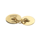 BASKET WEAVE BLACK DRESS SET 18ct YELLOW GOLD - rear