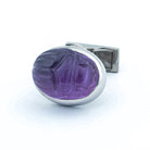 amethyst scarab cufflinks - main