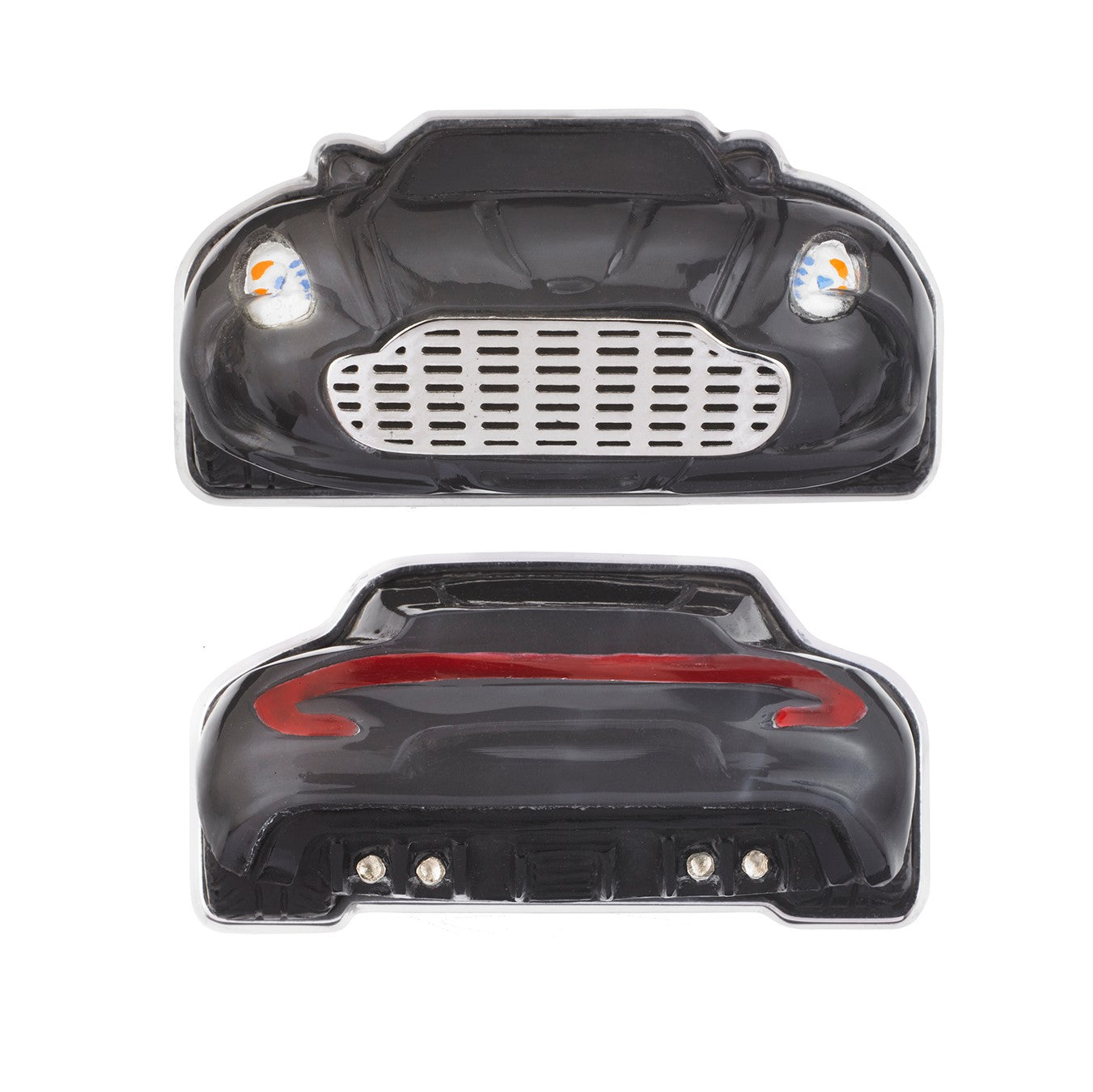 aston martin 18ct WHITE GOLD CUFFLINKS